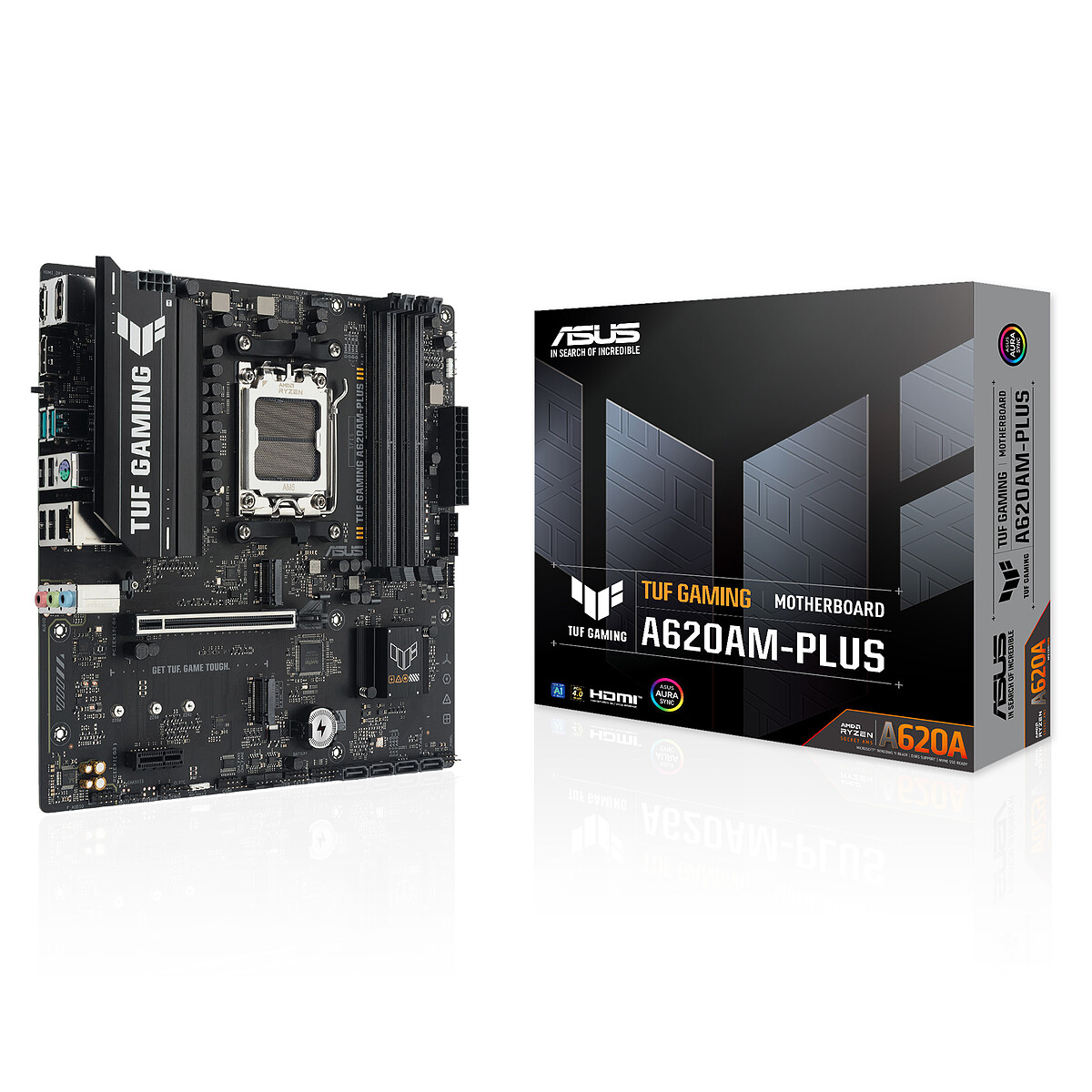 ASUS TUF GAMING A620AM PLUS Carte mère micro ATX Socket AM5 AMD A620A Chipset USB 3.2 Gen 1 USB C 3.2 Gen 1 USB 3.2 Gen 2 2.5 Gigabit LAN carte graphique embarquée unité centrale... - vue 4