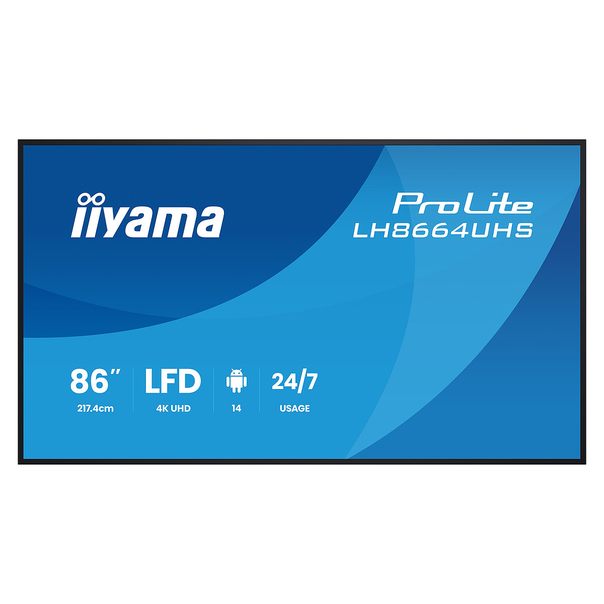 iiyama 85.6 LED ProLite LH8664UHS B3AG - vue 3