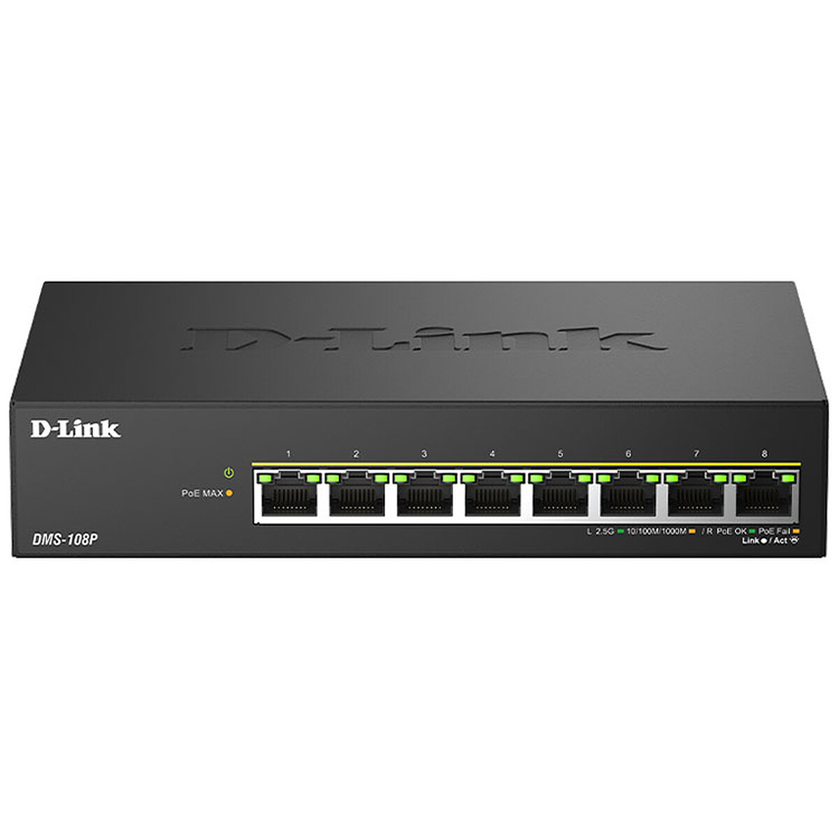 D Link DMS Commutateur non géré 8 x 1010010002.5G de bureau PoE+ - vue 2