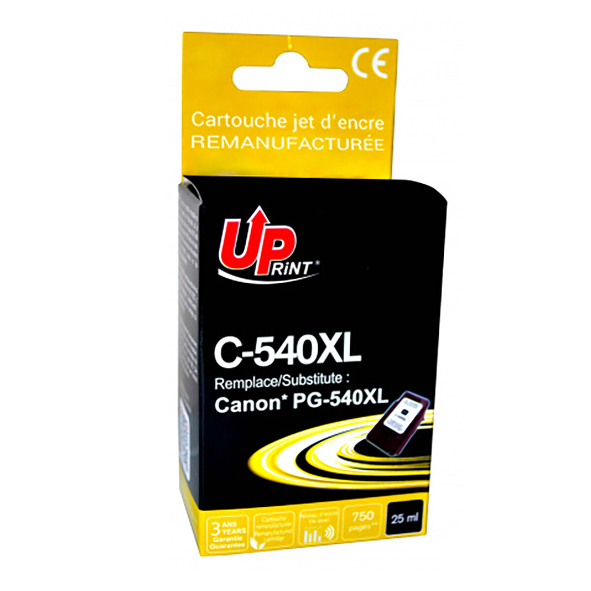 UPrint Cartouche compatible Canon PG-540XL C-540XL (Noir) - Uprint