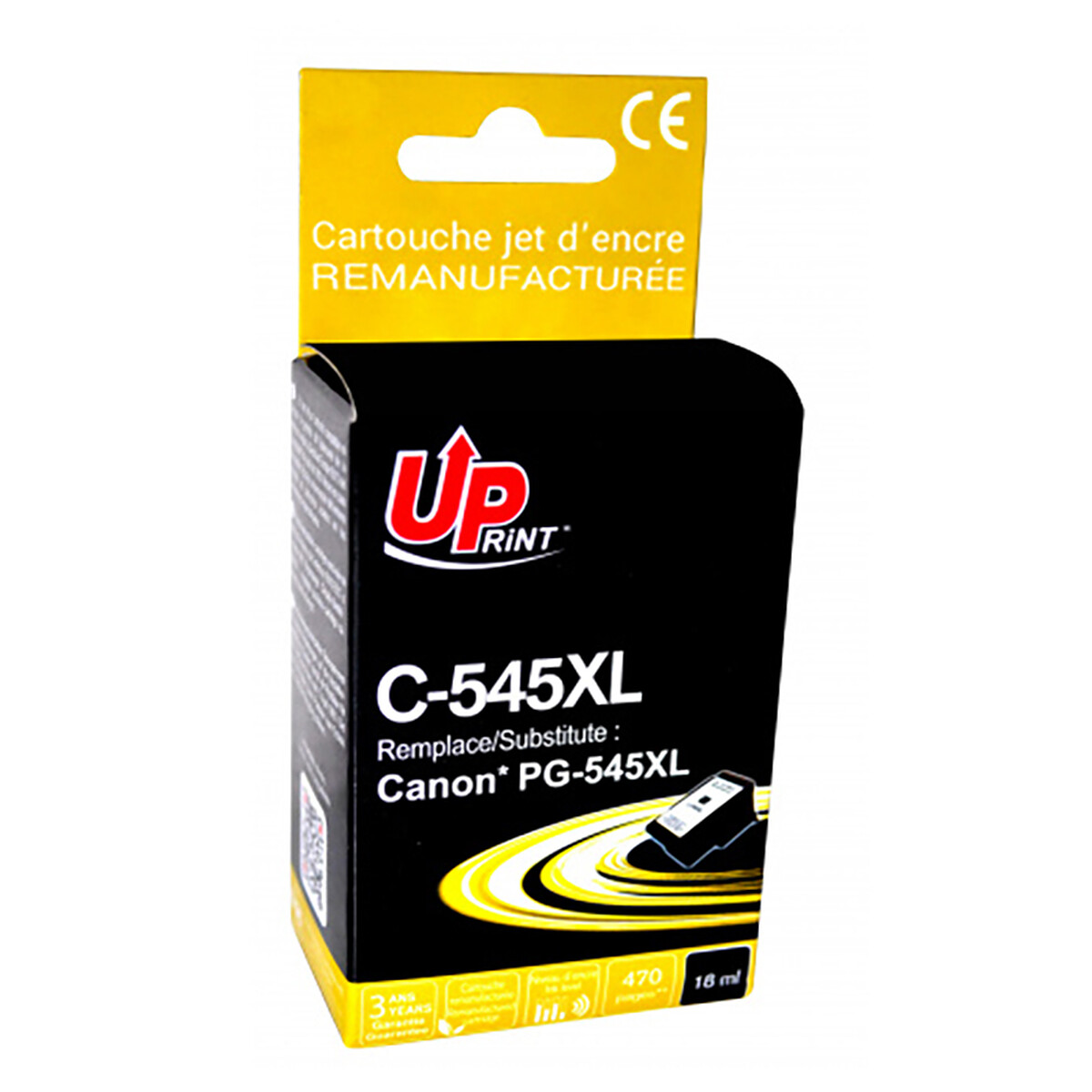 UPrint Cartouche compatible Canon PG-545XL C-545XL (Noir) - Uprint