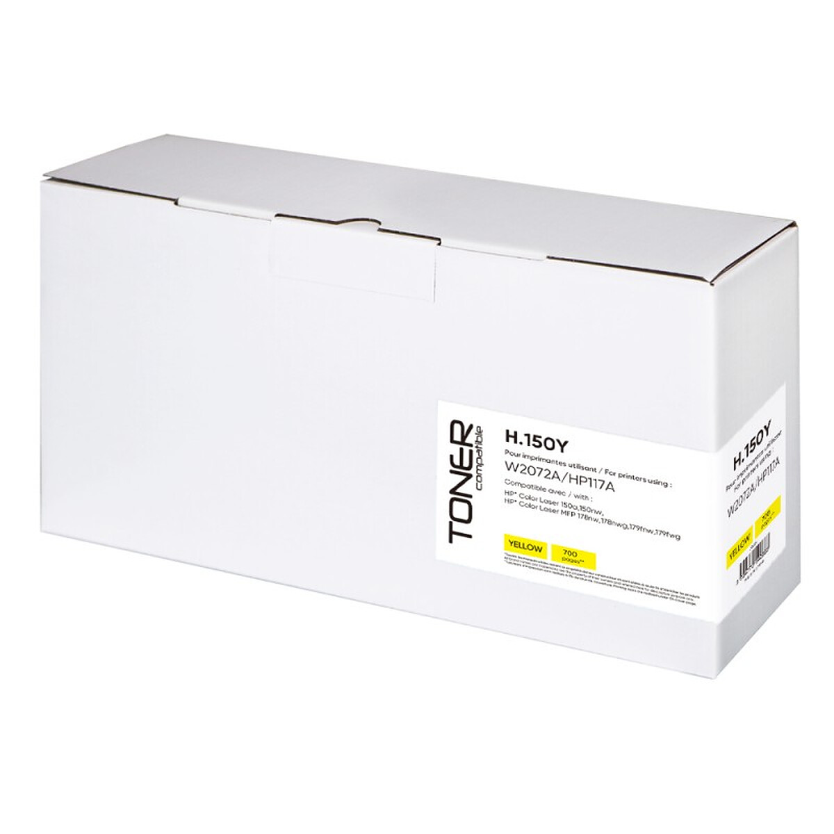 Toner compatible HP 117A W2072A (Jaune) - Générique