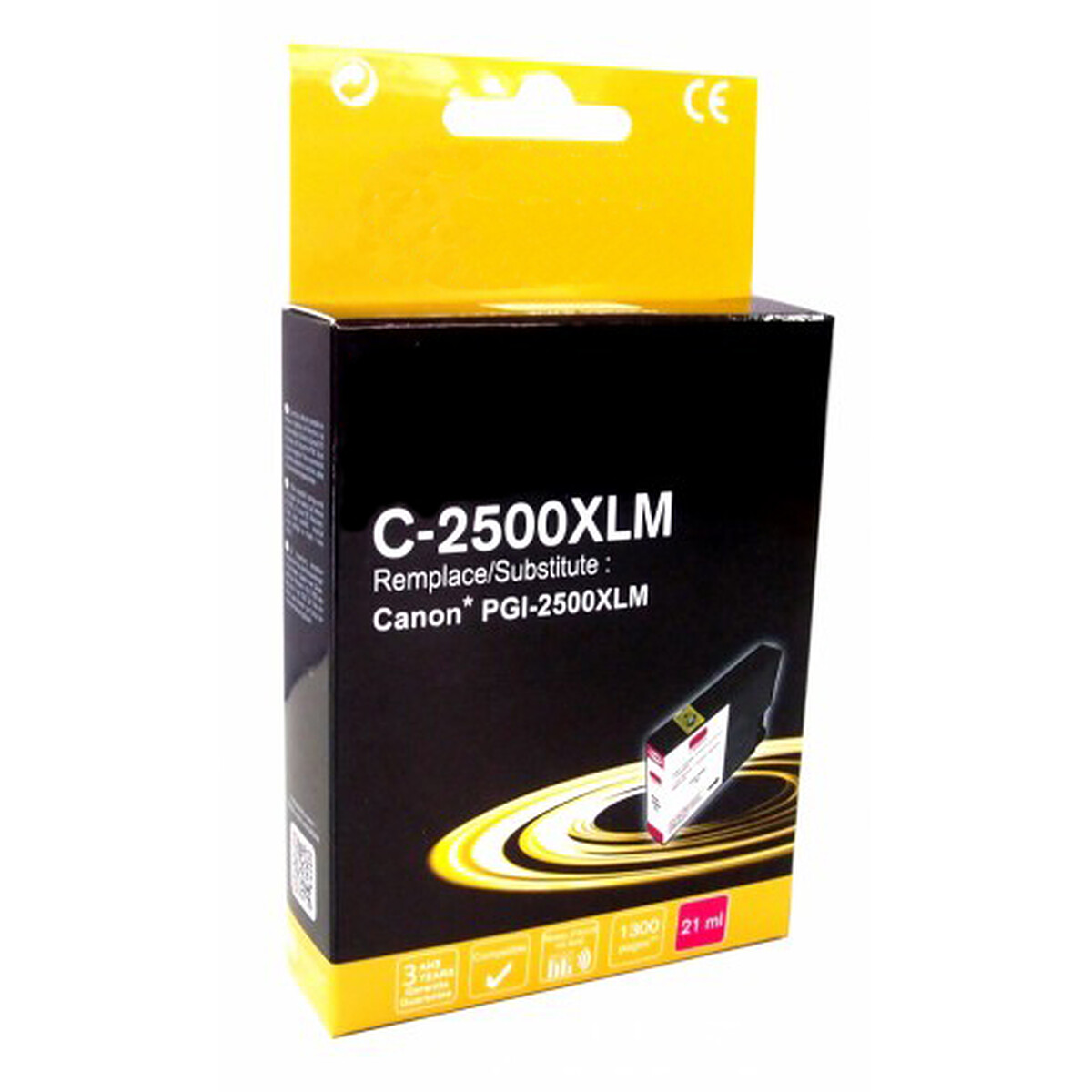 Cartouche C-2500XLM compatible Canon PGI-2500XLM (Magenta) - Générique