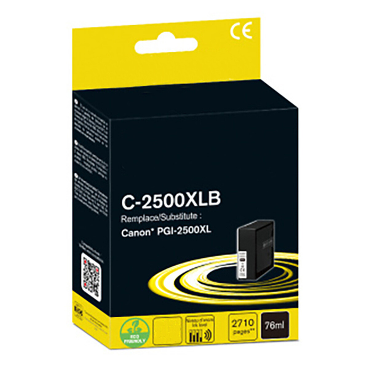 Cartouche C-2500XLB compatible Canon PGI-2500XL (Noir) - Générique