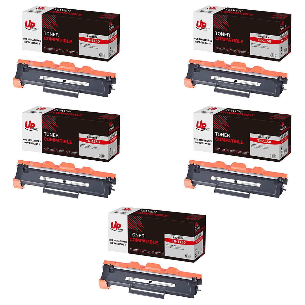 UPrint Multipack compatible Brother TN-2020 (5x noir) - Uprint