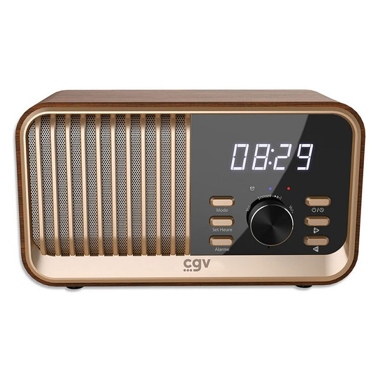 Radio CGV BeBop FM Bois – Radio Réveil Portable Bluetooth avec Autonomie 5h - vue 3