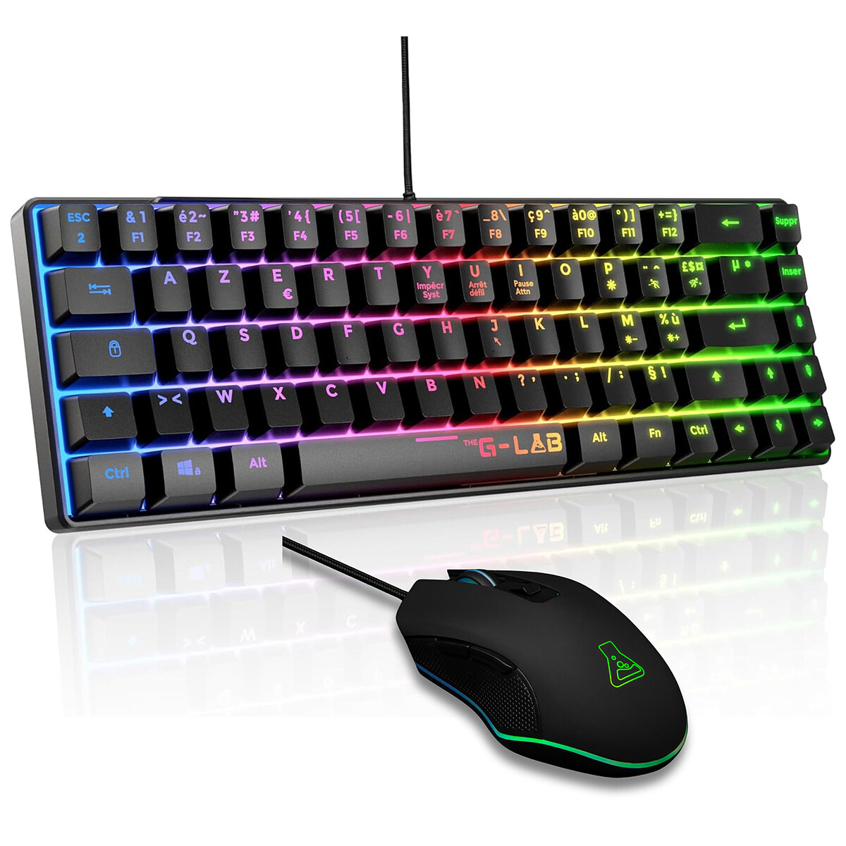 Combo gaming 2 en 1 The G Lab Hydrogen Clavier Azerty filaire + filaire - vue 3