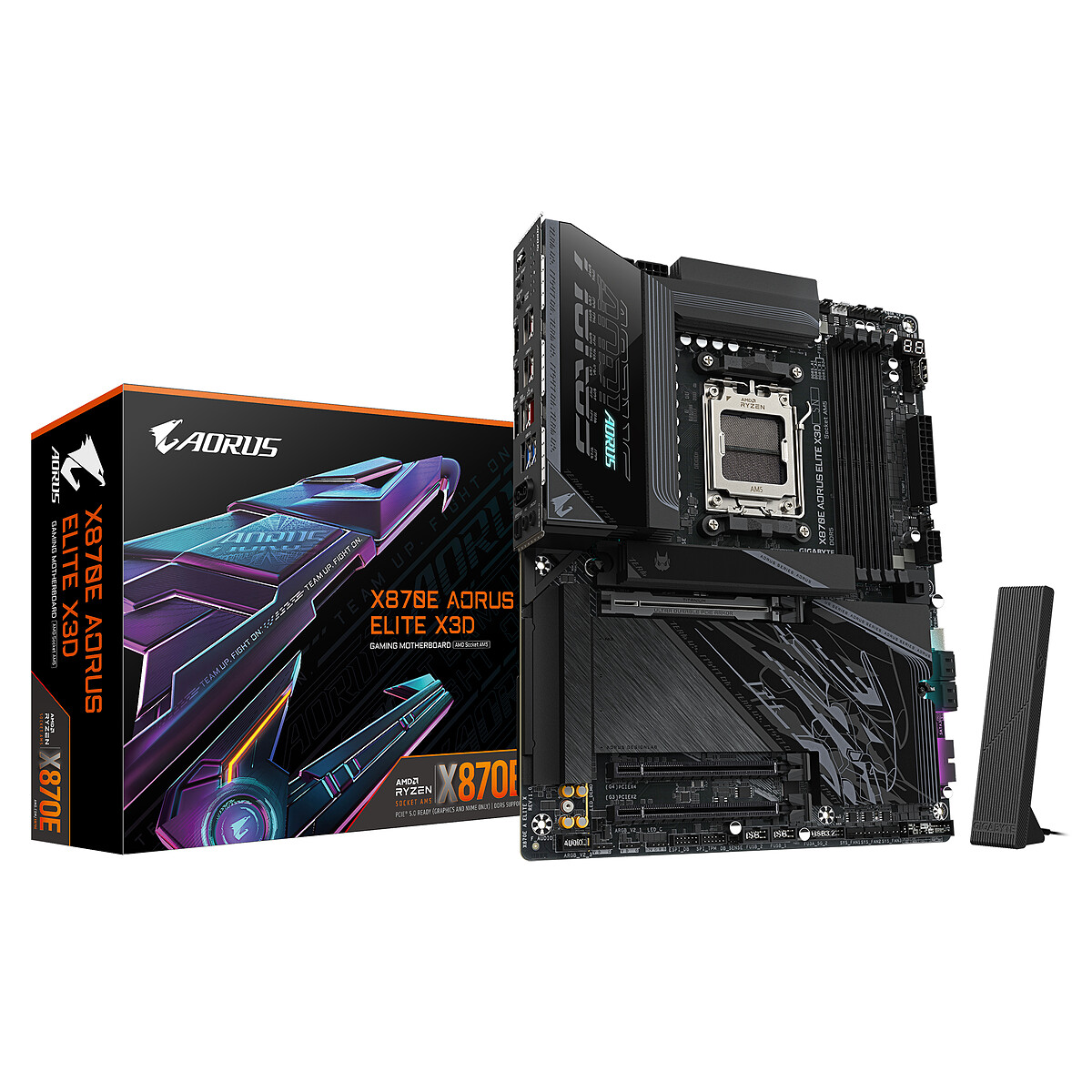 Gigabyte X870E AORUS ELITE X3D X870 AM5 ATX DDR5 - vue 9