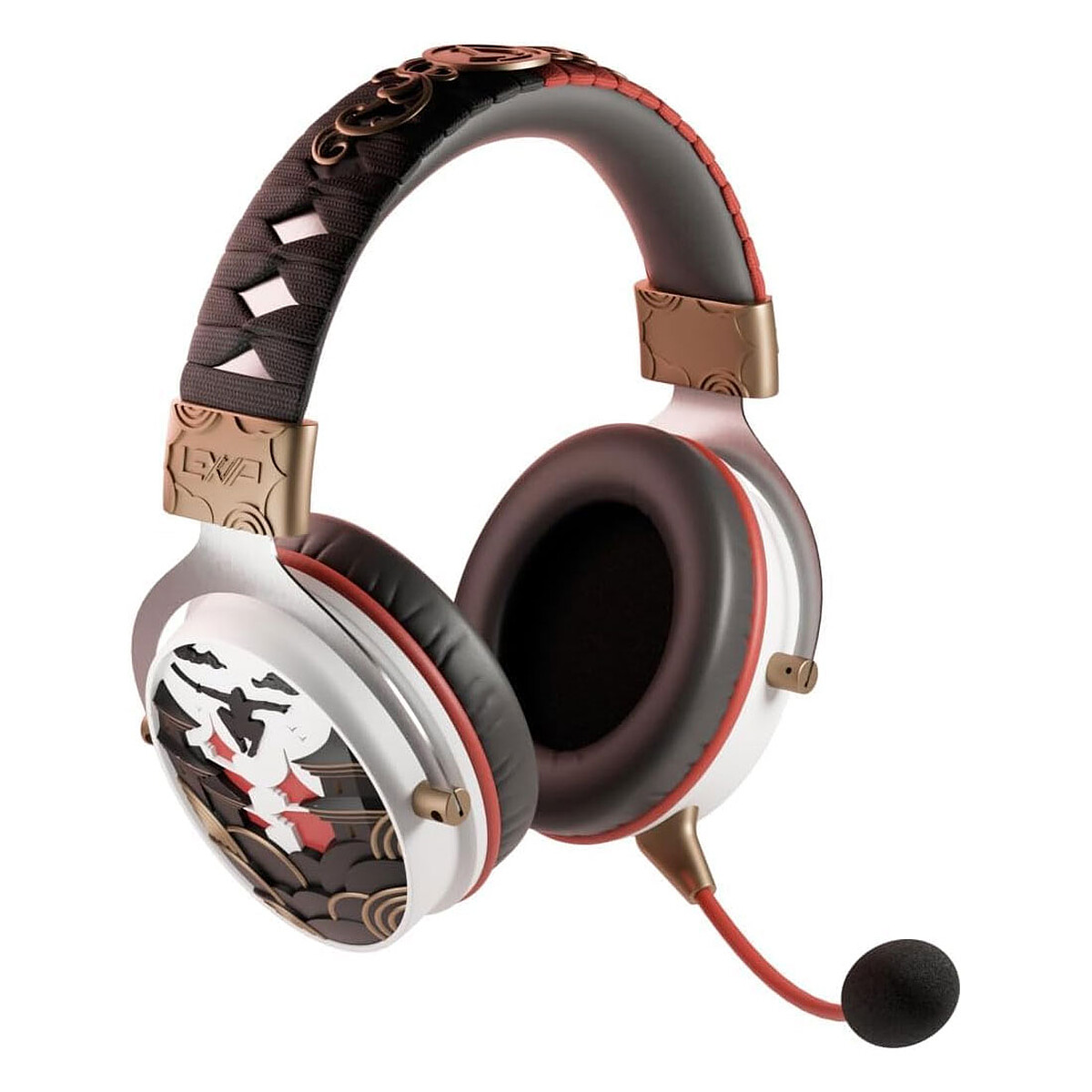 Lexip X Ubisoft Assassin' Creed Shadows Casque Gaming sans Fil Compatible PS5PS4SwitchPCMobile Micro Détachable Autonomie 28h - vue 2