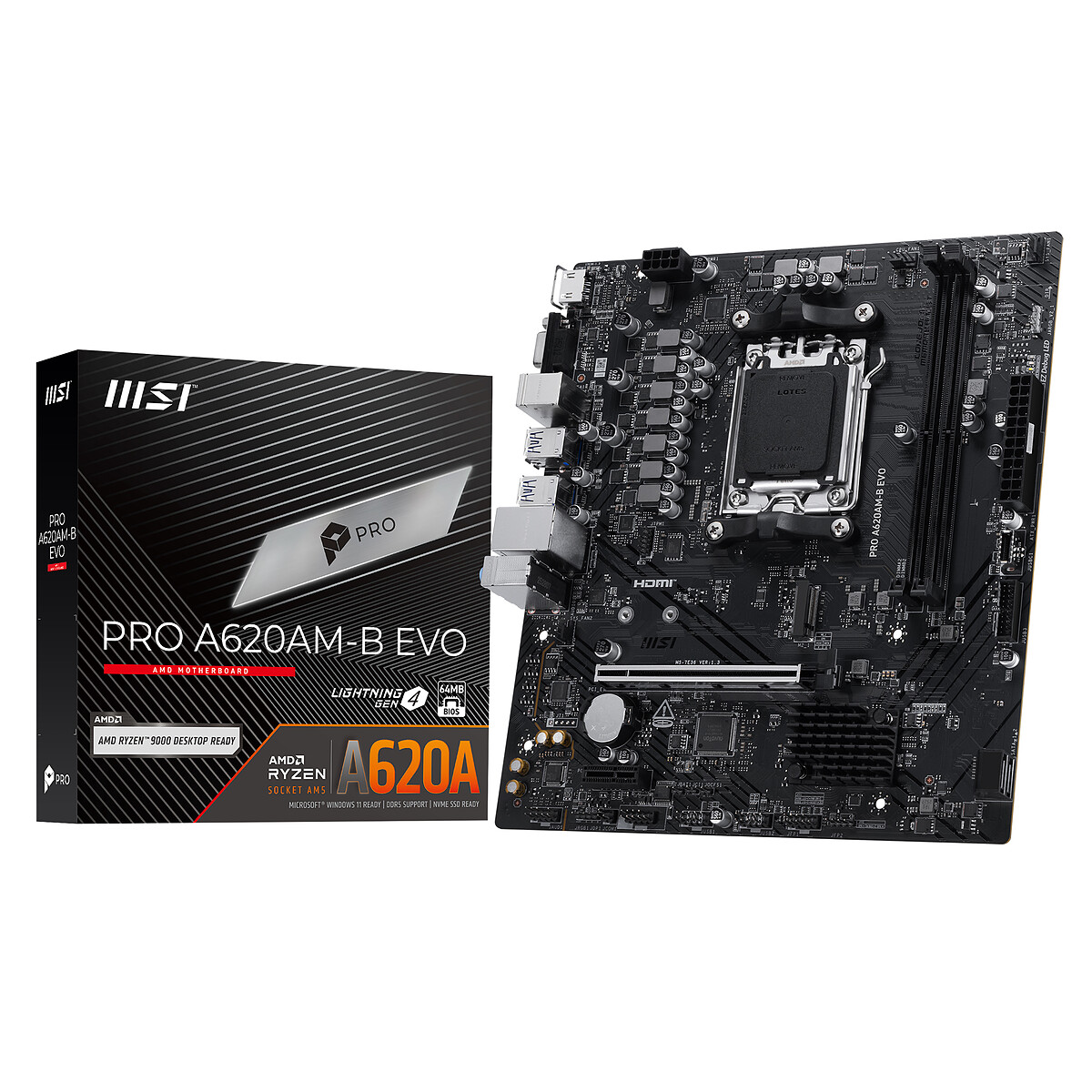 MSI PRO A620AM B EVO A620AM5DDR5mATX - vue 10
