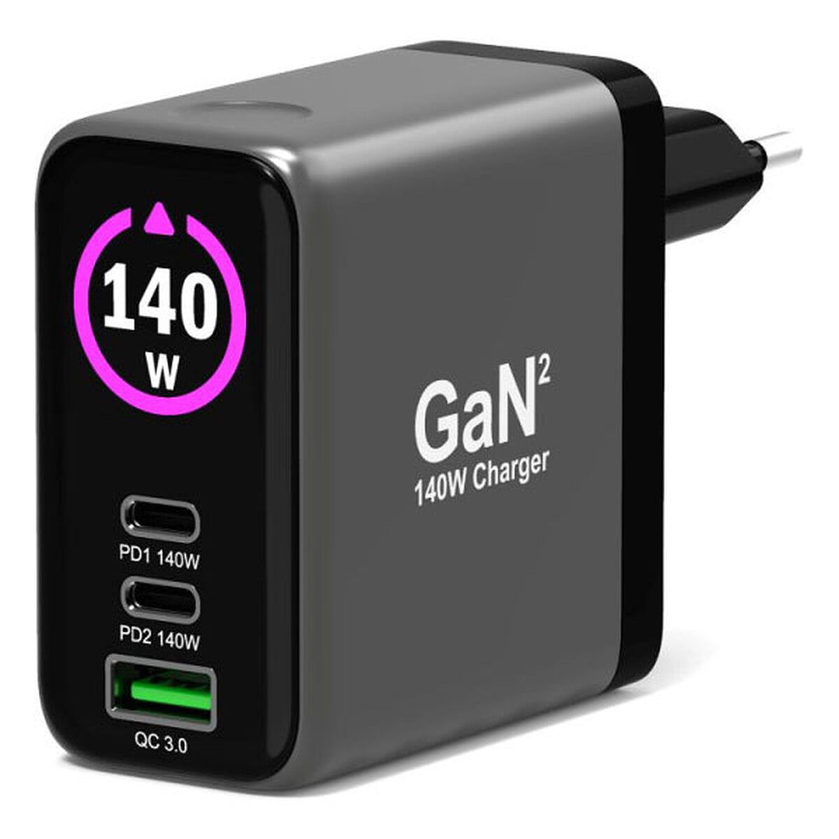 PORT Connect Chargeur Secteur USB-C Power Delivery 140W GaN + Câble 2m - Port Connect