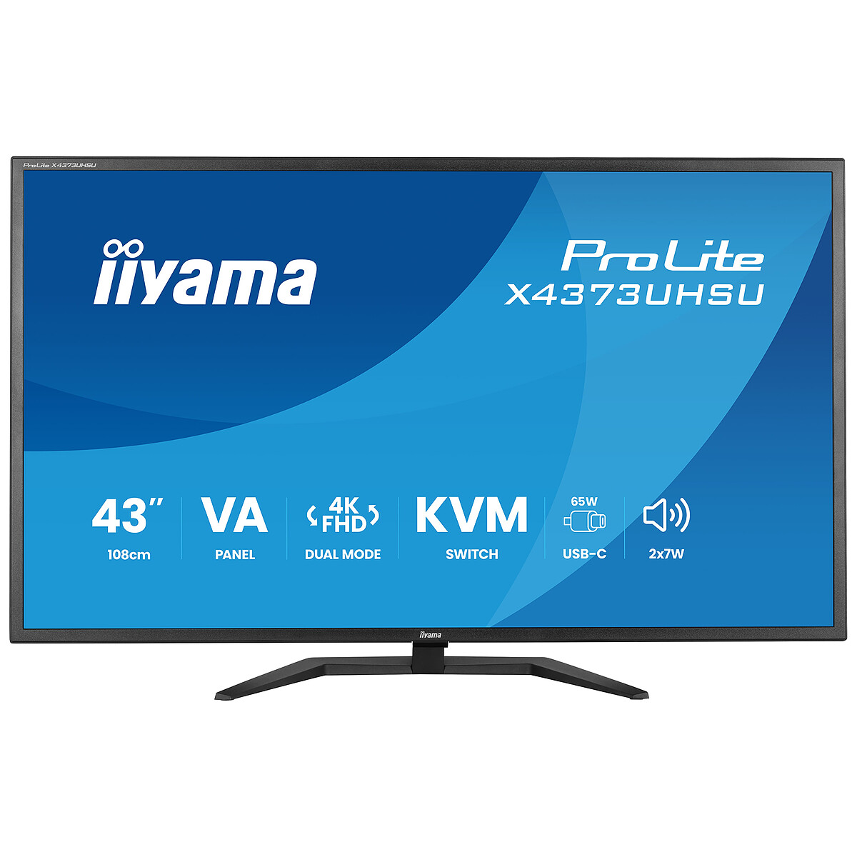 Iiyama 43 4K60Hz ou FHD120Hz VA3msUSB CKVM - vue 1