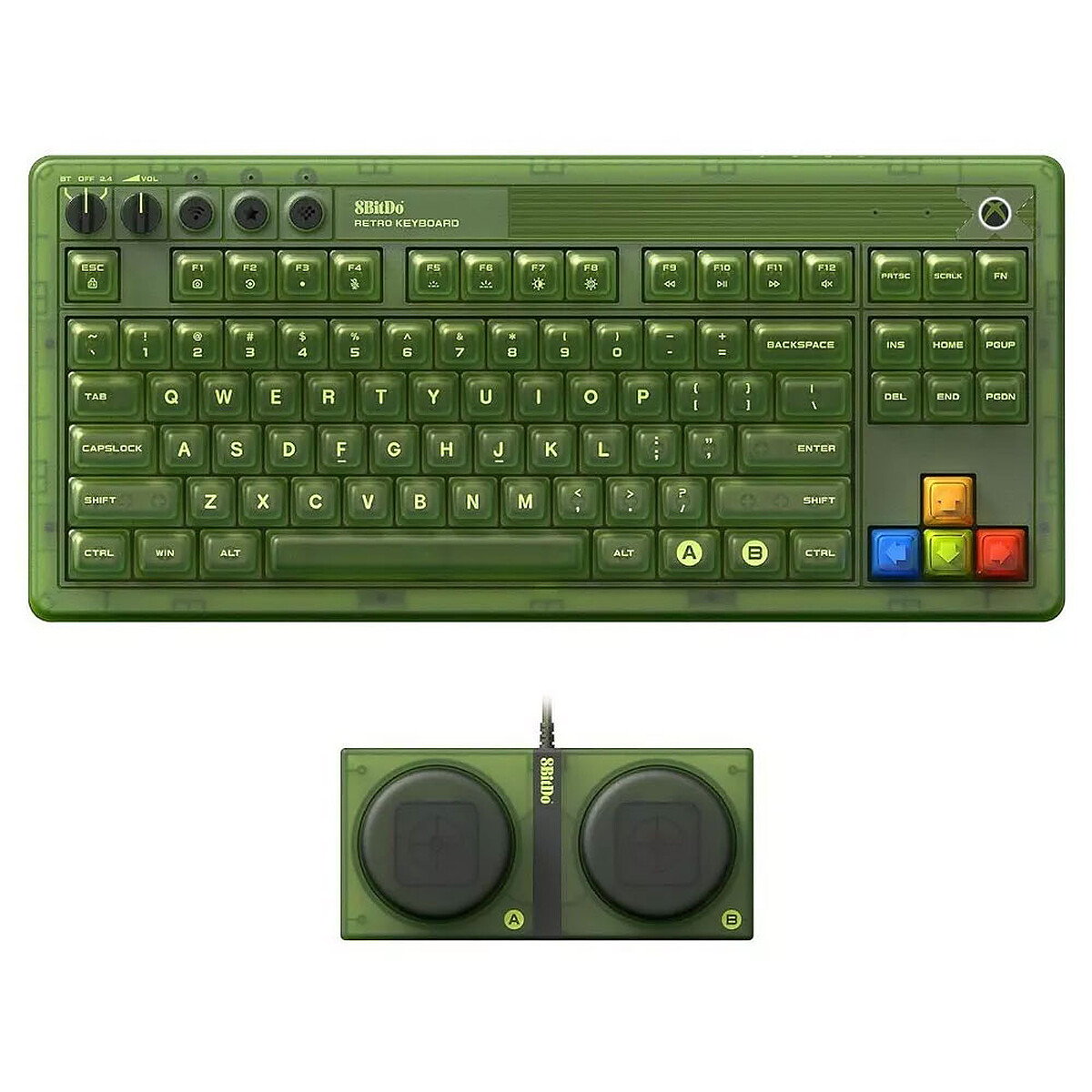 8BitDo Retro Mechanical Keyboard Xbox Edition Clavier Qwerty 87 touches DISPOSITION ANSI / ANSI LAYOUT Neuf - vue 4