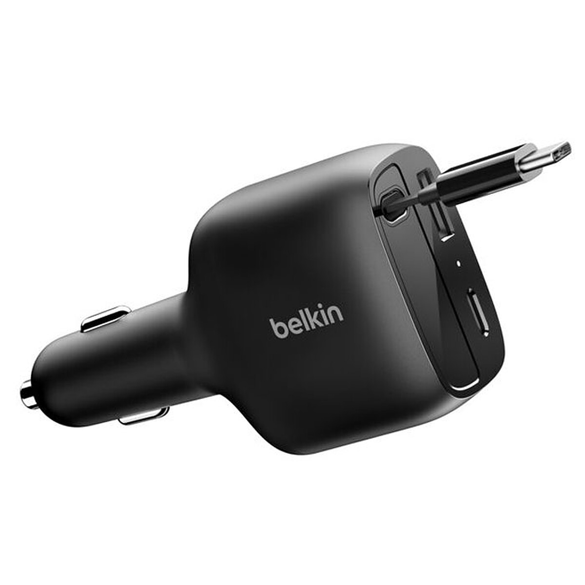 Belkin BoostCharge Chargeur de voiture avec câble rétractable (75 W) - Belkin