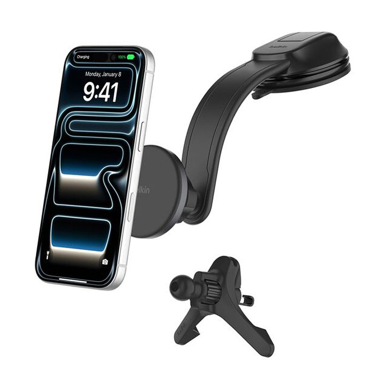 Belkin BoostCharge Chargeur de Voiture Magnétique (Noir) - Belkin