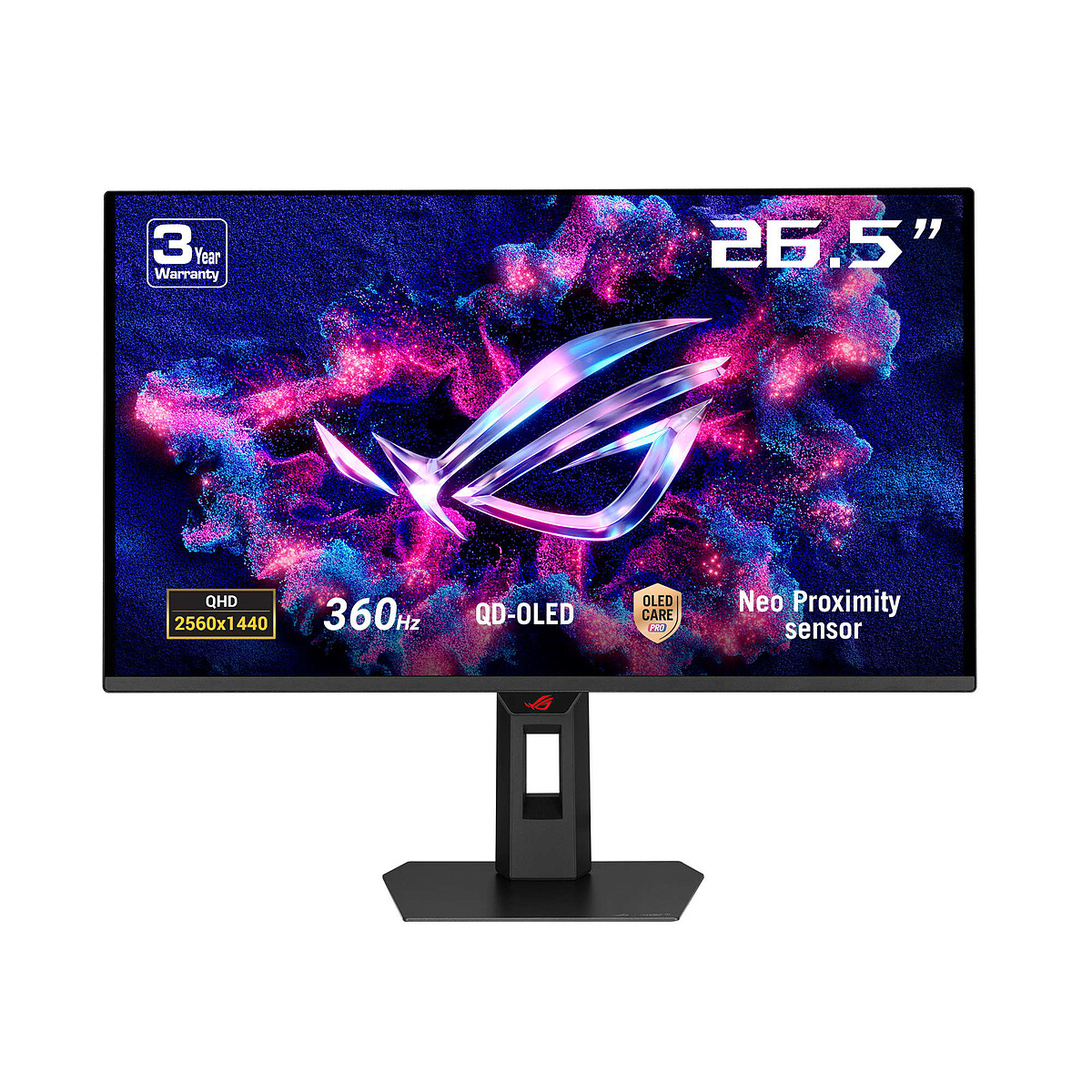 Asus ROG 26.5 QDOLED QHD360Hz0.03msPivotG Sync - vue 2