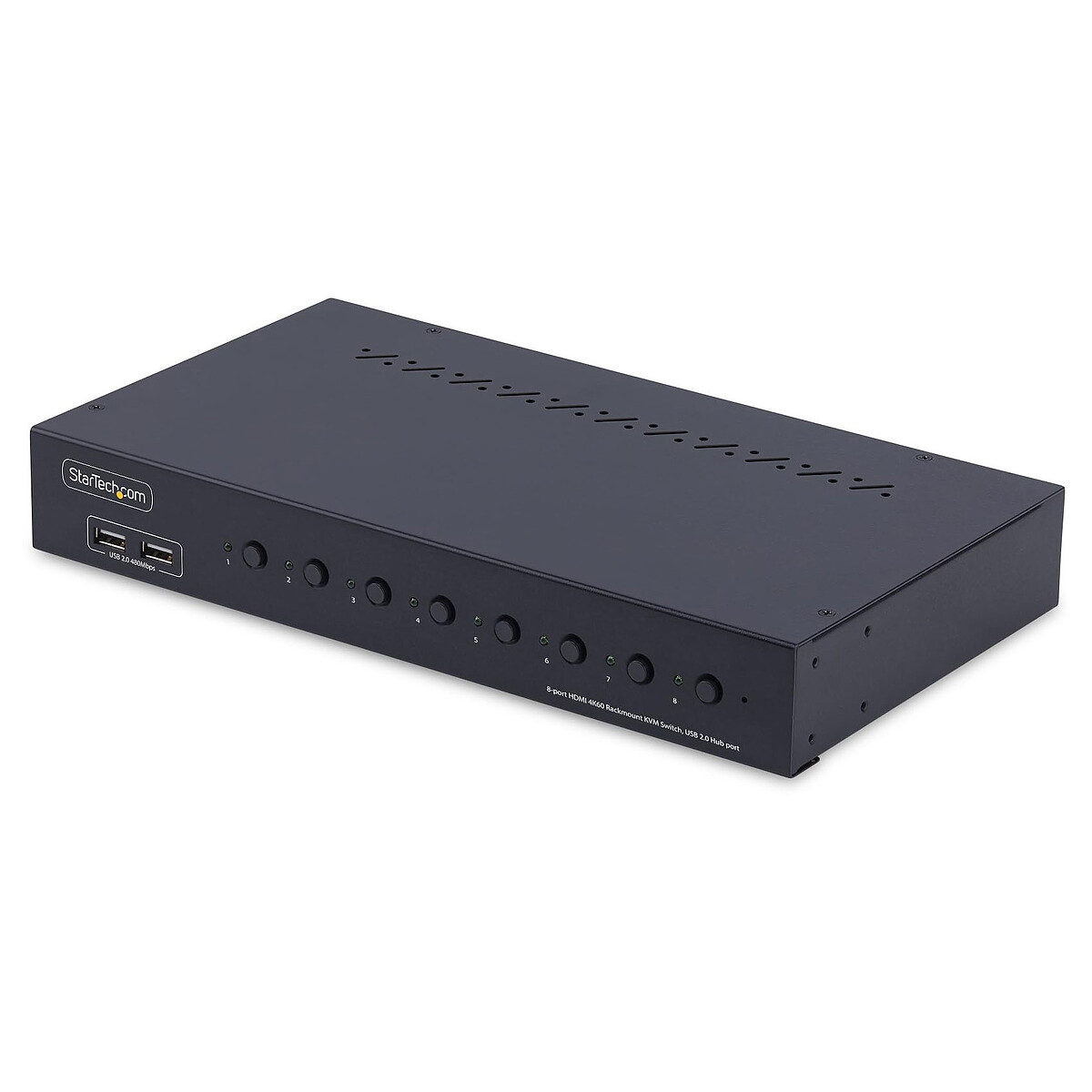StarTech.com 8 Port HDMI KVM Switch w1U Rack Mount Kit 4K 60Hz Commutateur KVM 8 x KVM port 1 utilisateur local de bureau Conformité TAA - vue 2