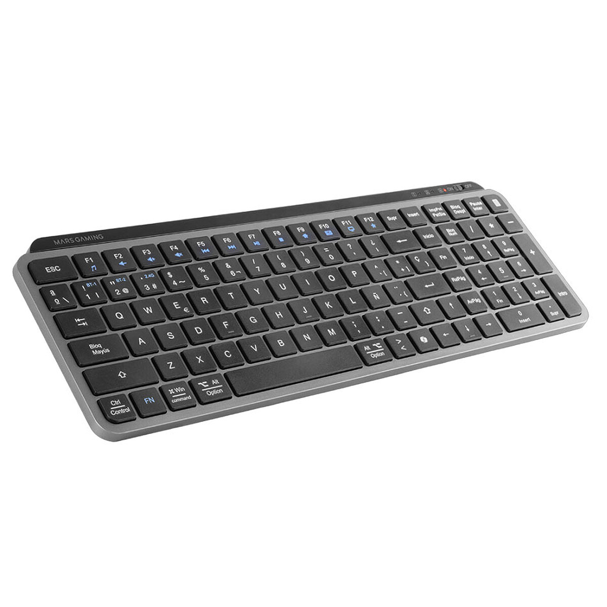 Clavier Sans Fil Mars Gaming MK-SILENKEYS – Profil Bas, Connectivité Triple, Espagnol