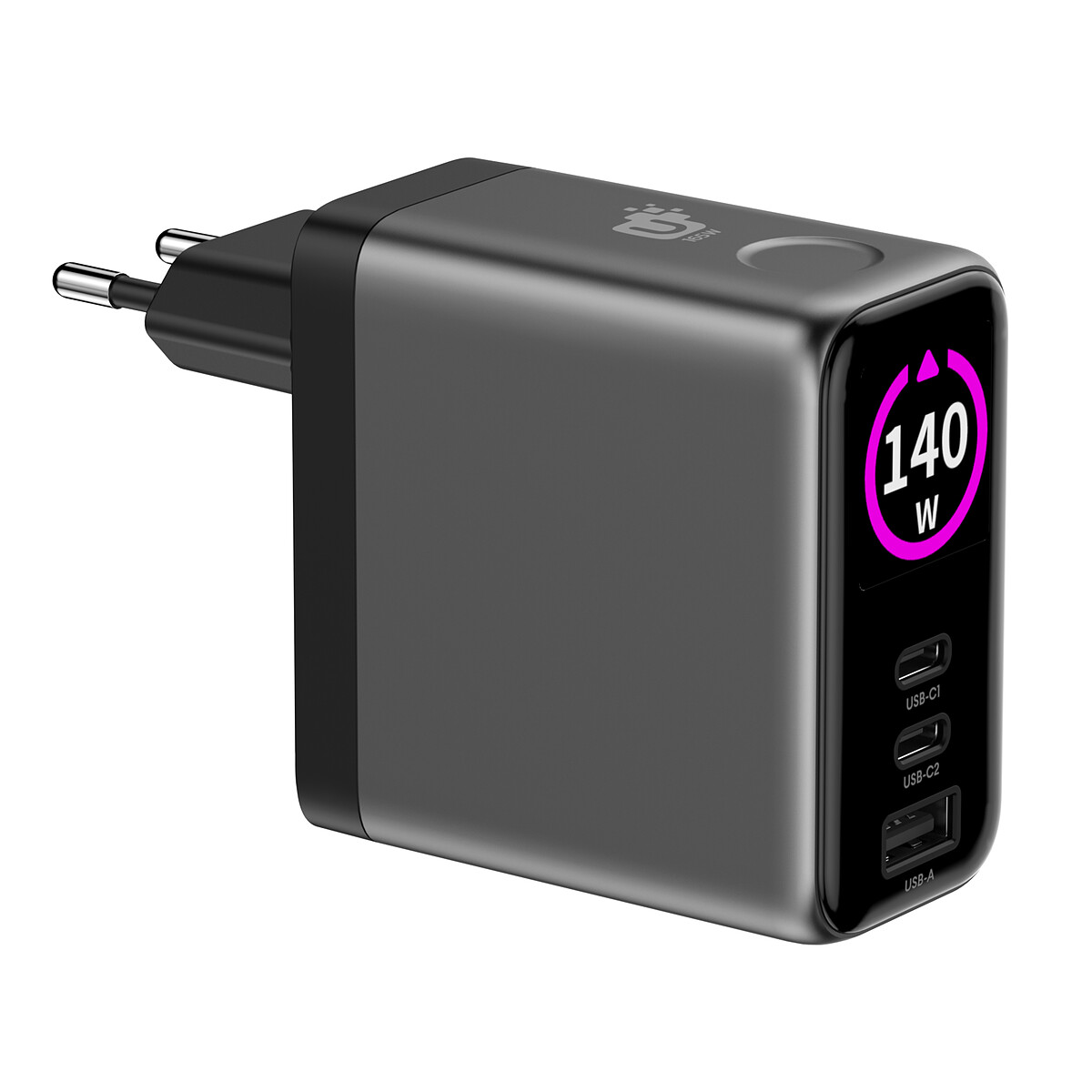 INOVU Chargeur Secteur USB-C 140W GaN avec écran - Inovu