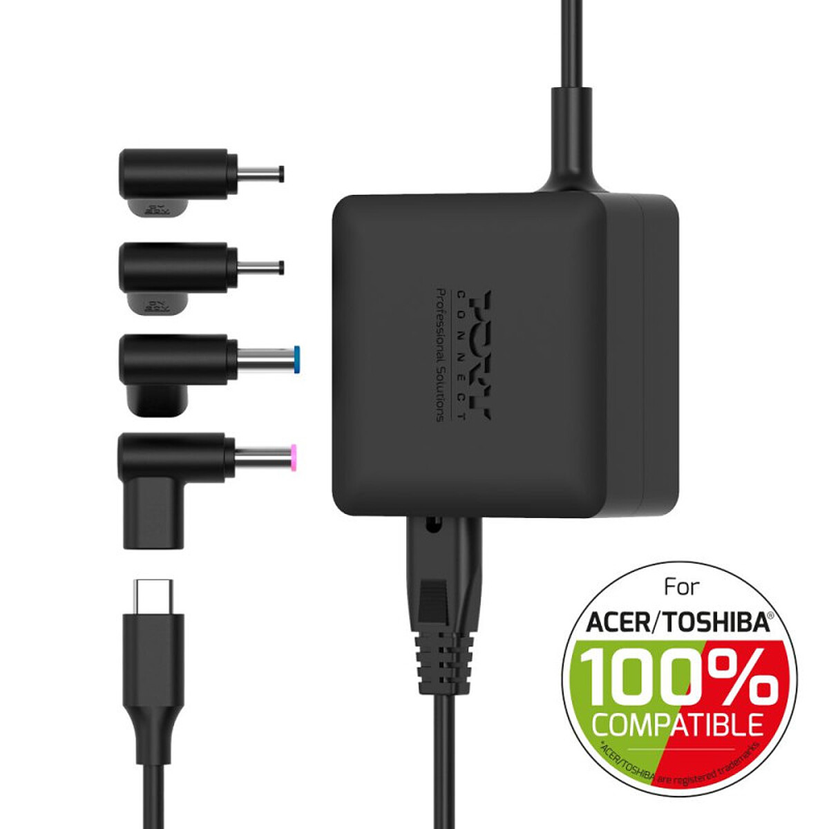 PORT Connect Acer/Toshiba Power Supply GaN2 USB Type C (65W) - Port Connect