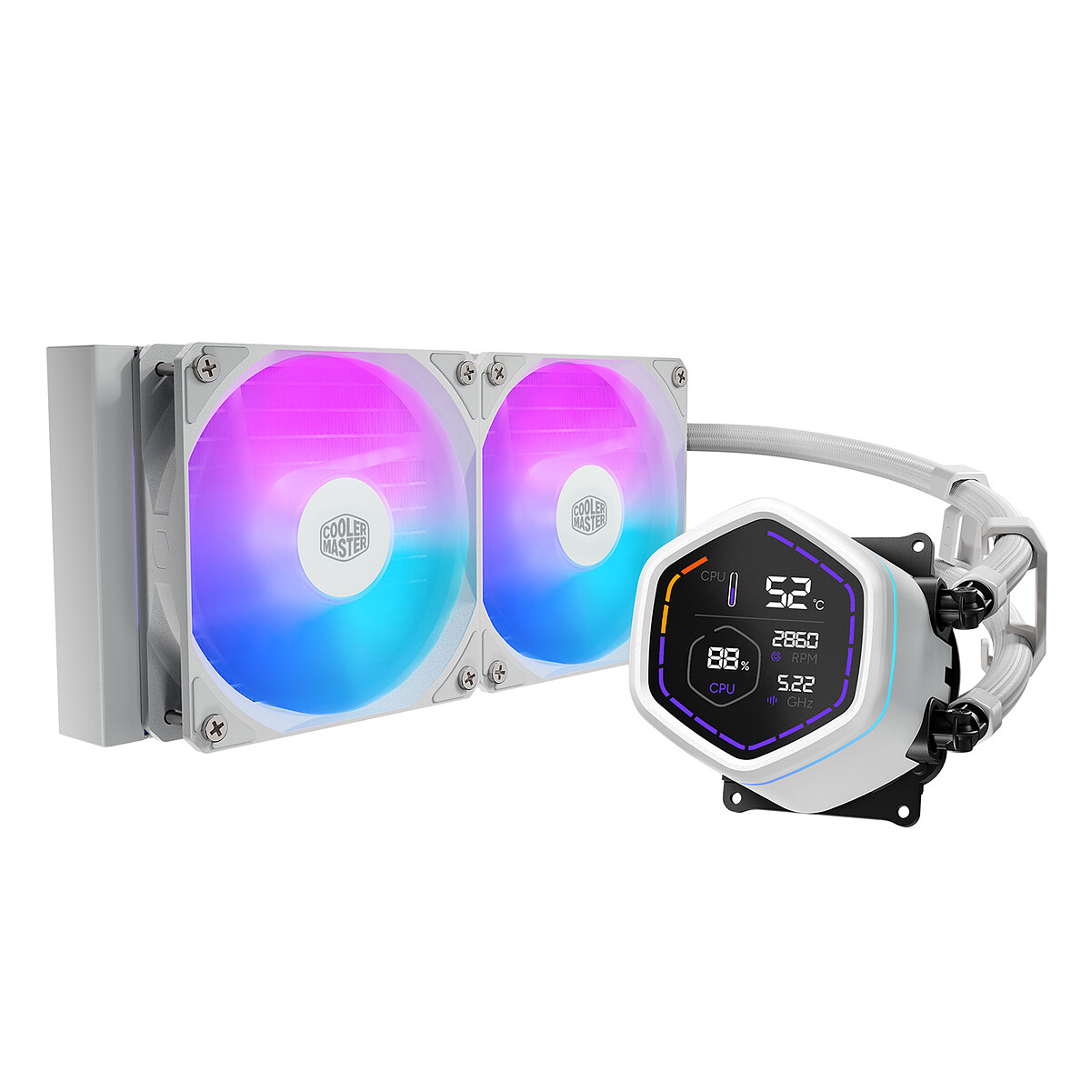 Cooler Master MasterLiquid Core Nex Digital 240 Blanc - Cooler Master