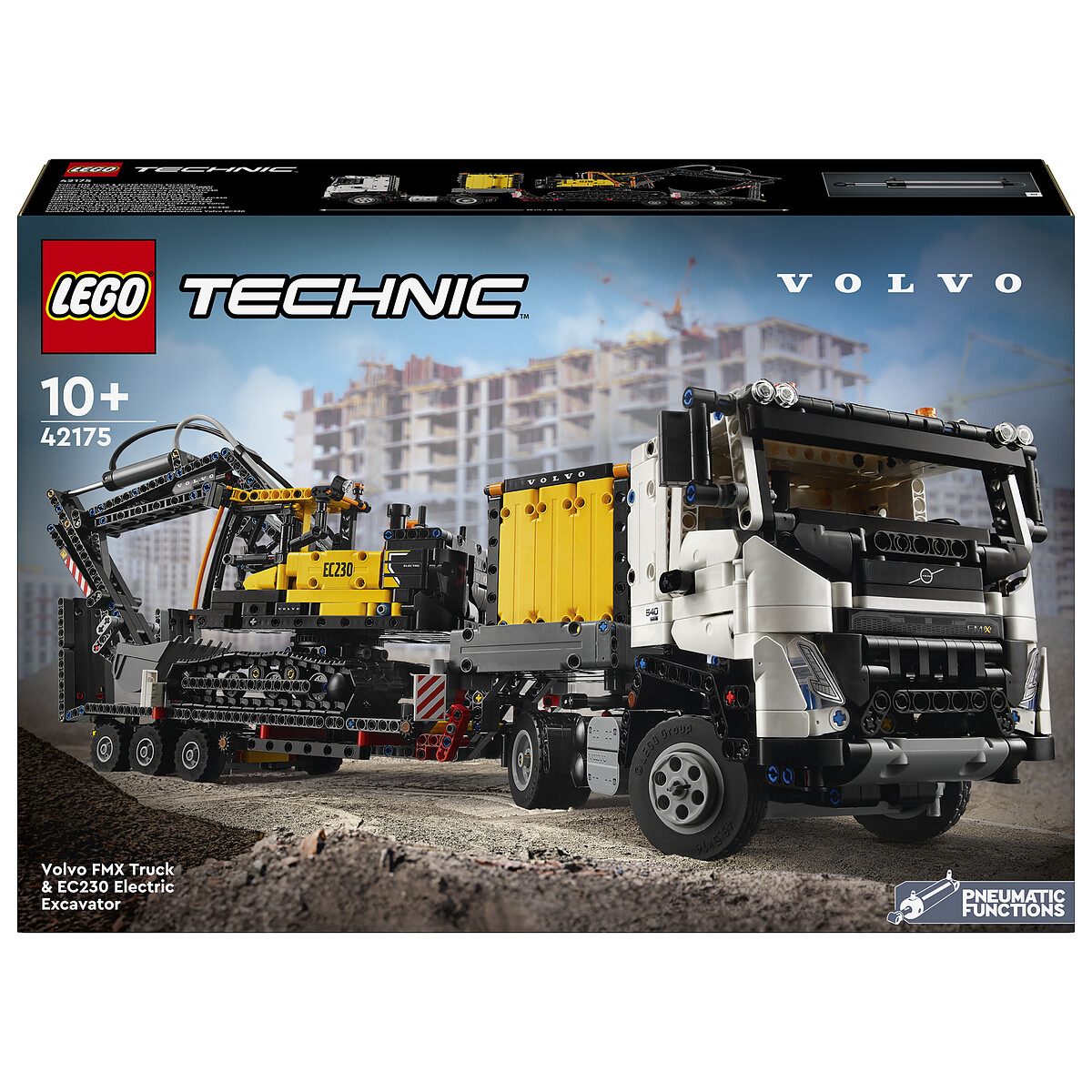 LEGO Technic 42175 Camion Volvo FMX et pelleteuse électrique EC230