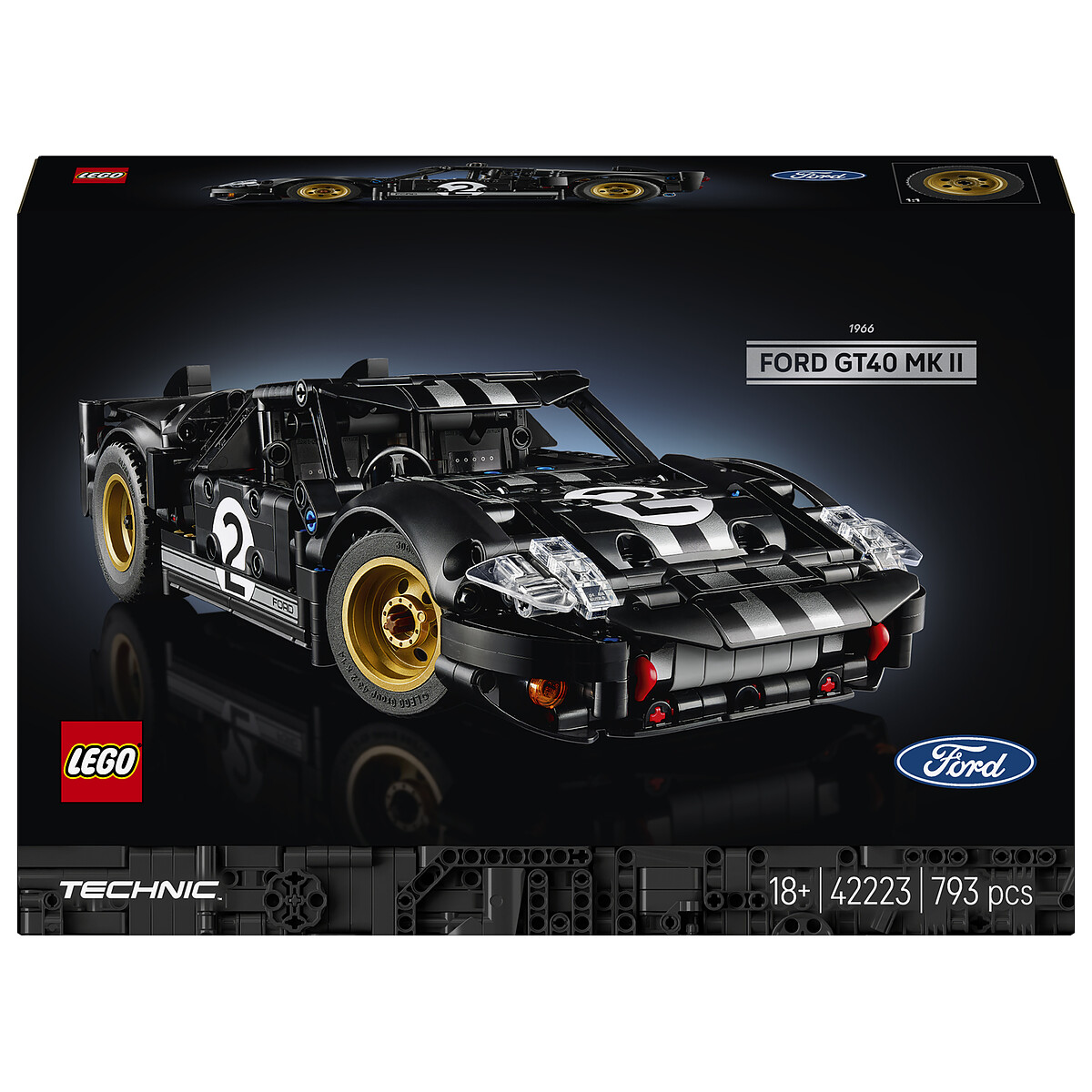 LEGO Technic La voiture de course 1966 Ford GT40 MKII 42223 - vue 5