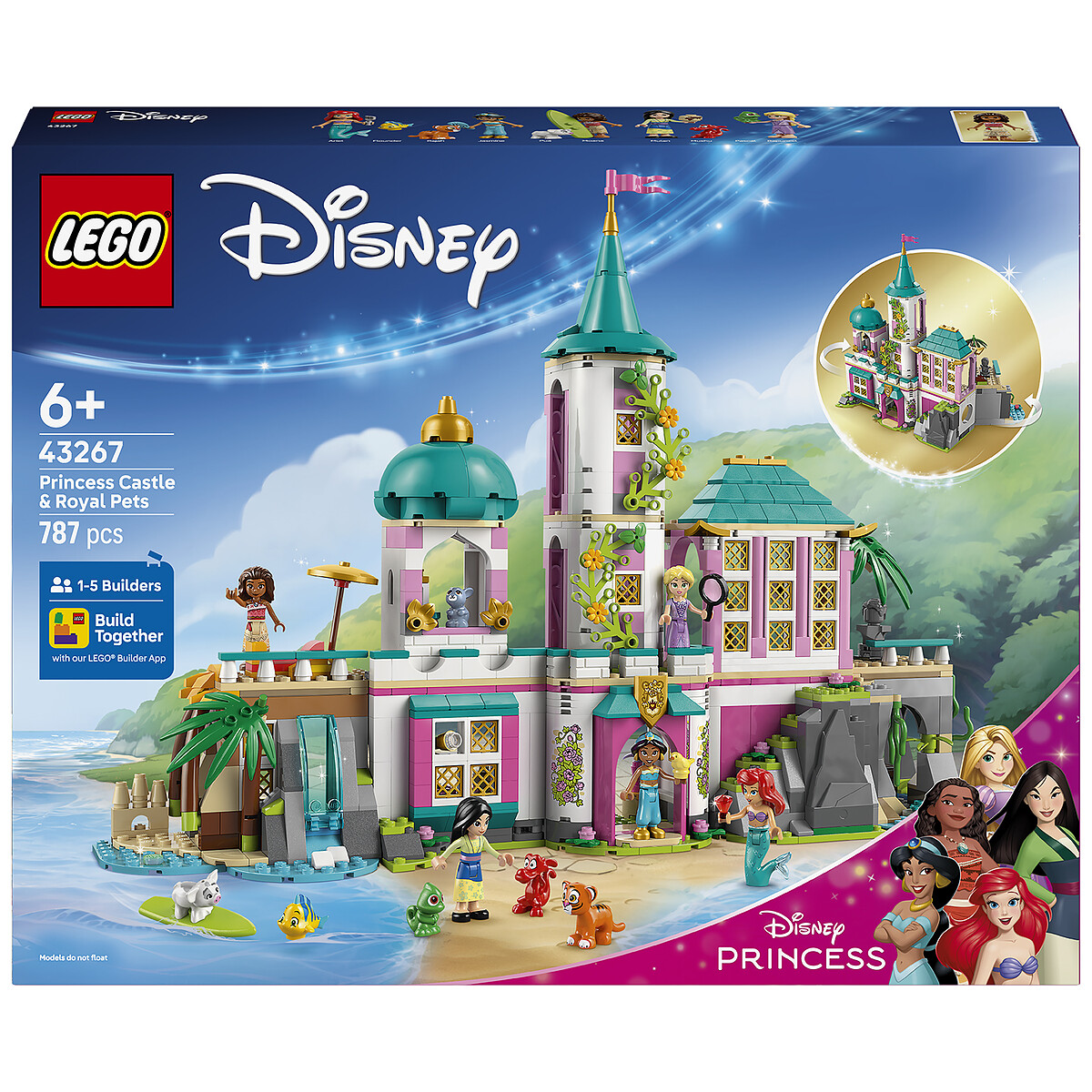 LEGO Disney Princess 43267 Le Château des Princesses et les Animaux Royaux