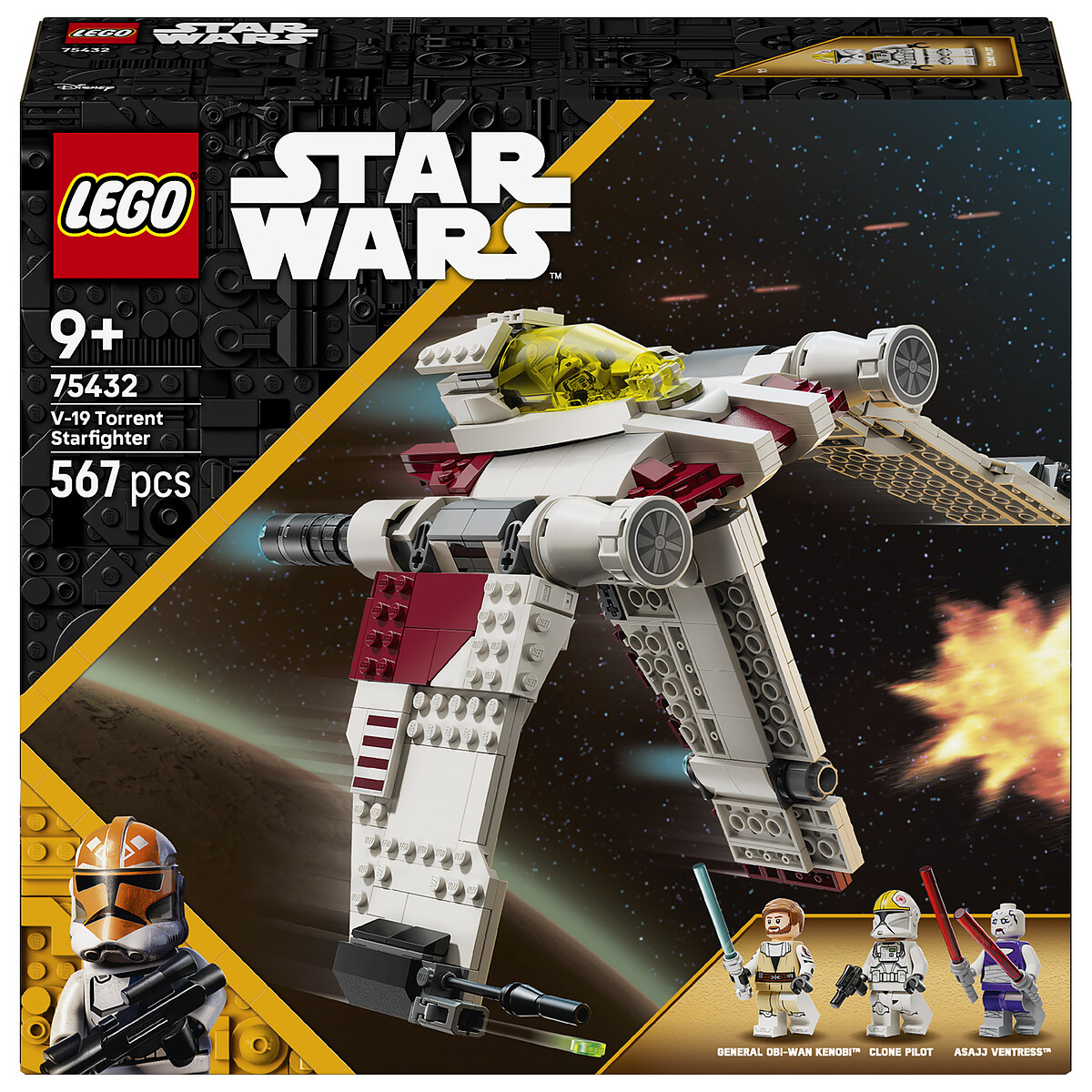 LEGO Star Wars 75432 The Clone Wars Chasseur V 19 Torrent Jeu de Construction dès - vue 9