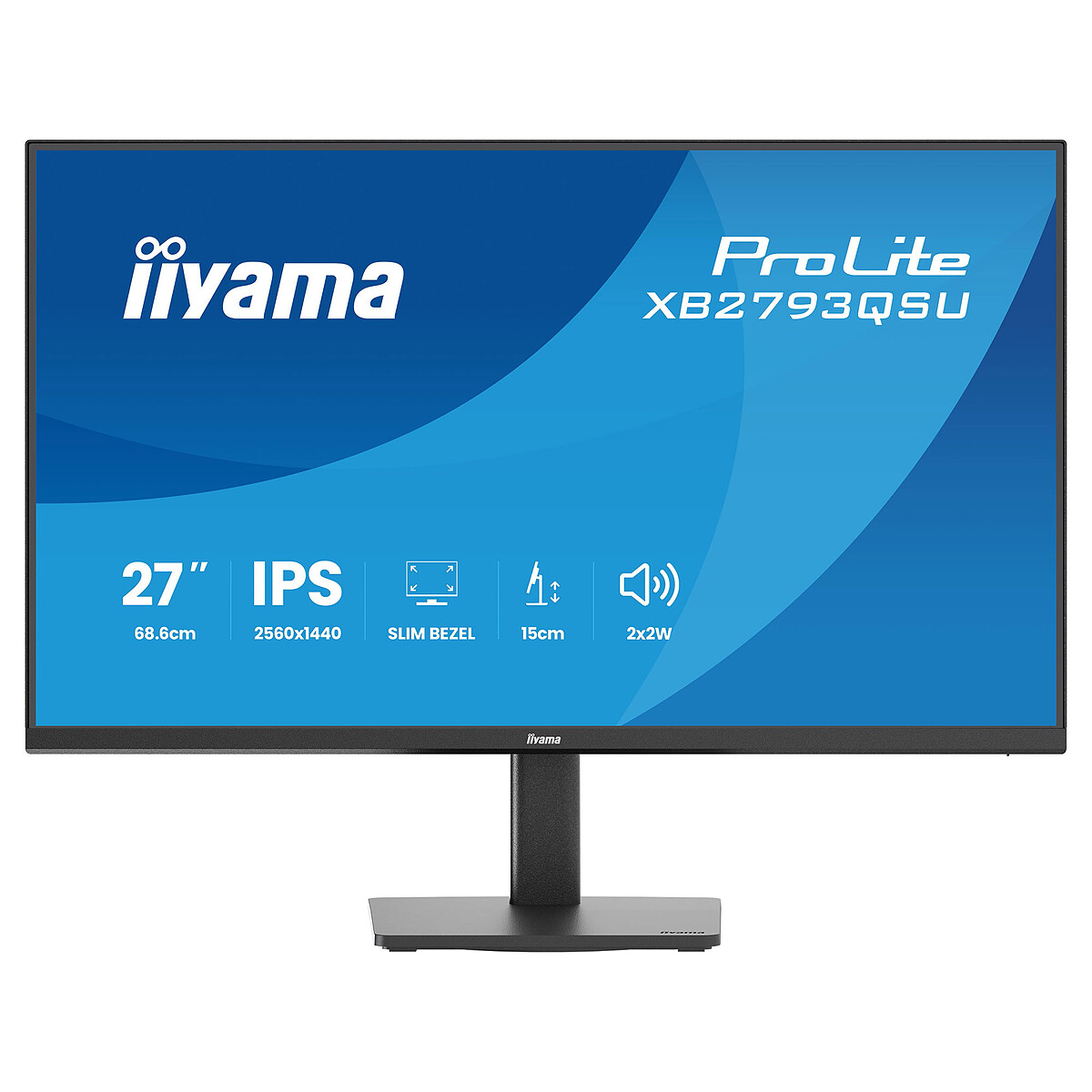 iiyama ProLite XB2793QSU B1 Écran LED 27 2560 x 1440 QHD @ 75 Hz IPS 350 cdm² 1000:1 1 ms HDMI DisplayPort haut parleurs - vue 7