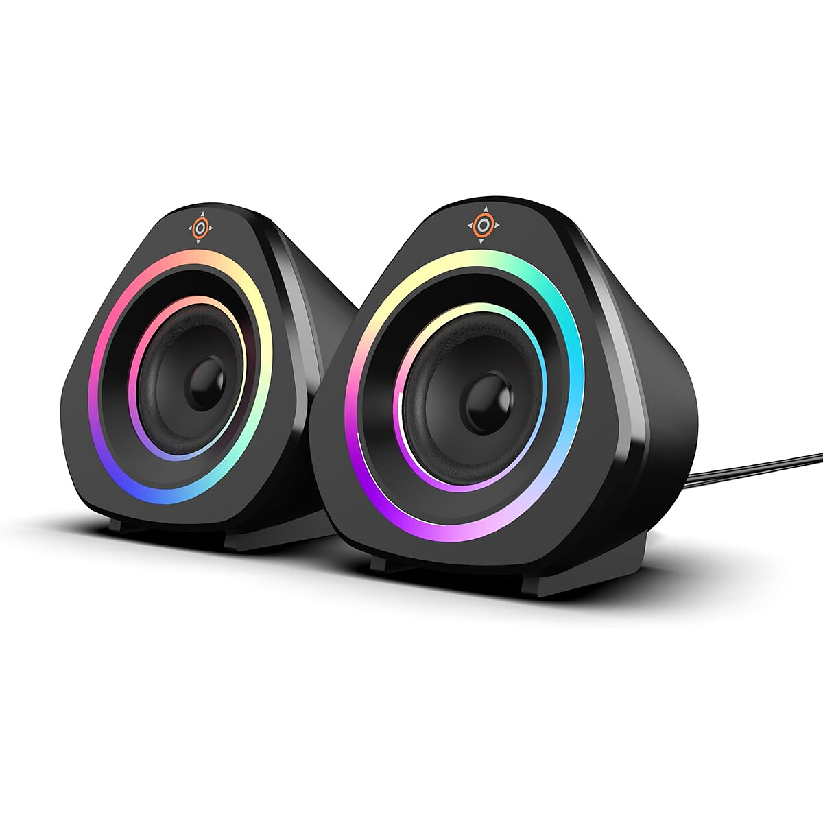 Enceinte Nova Gaming 2.0 RGB Sagittaire – 6 W, Son Stéréo, Rétroéclairage RGB