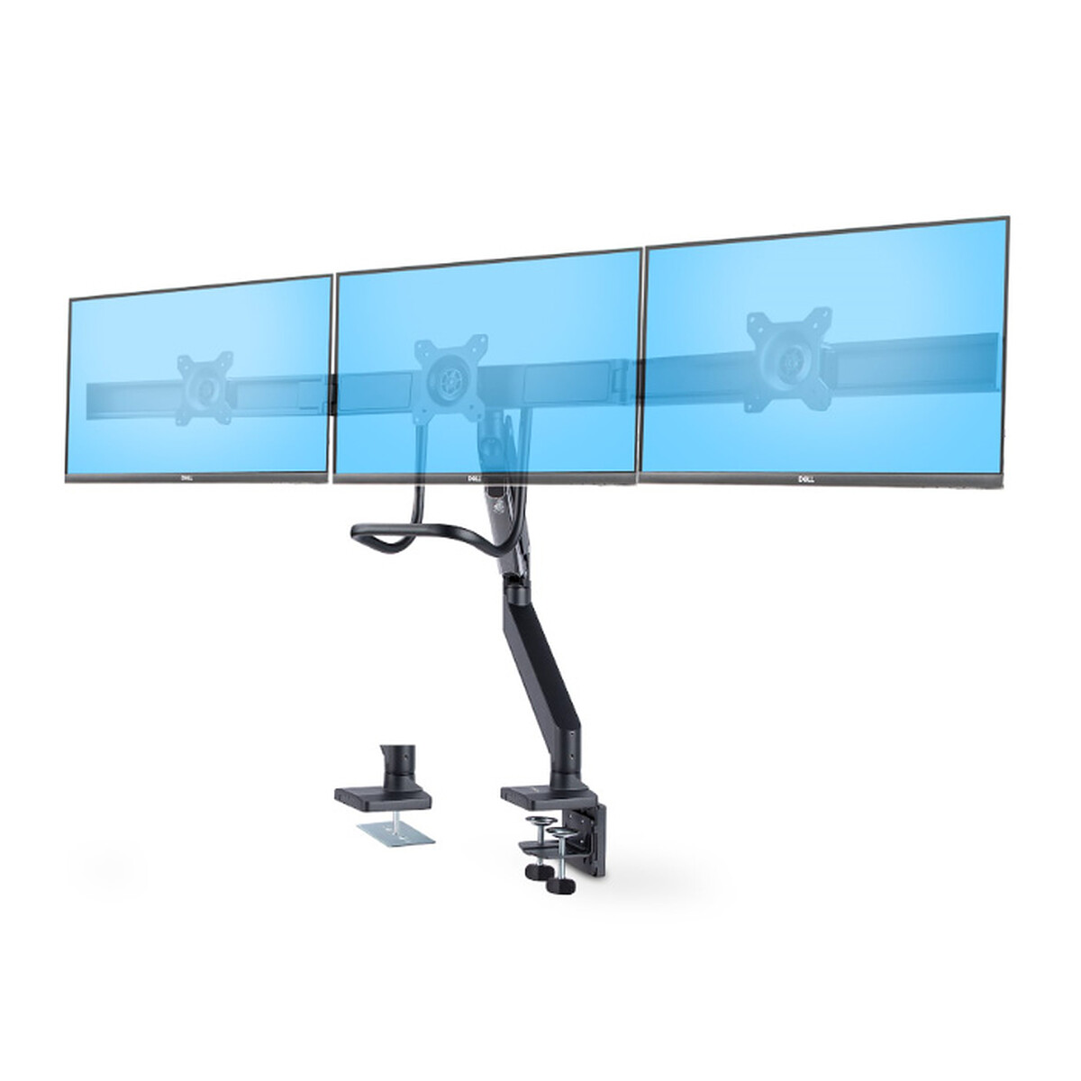 STARTECH StarTech.com Crossbar Triple Monitor Desk Mount VESA 75x75100x100 Neuf - vue 4