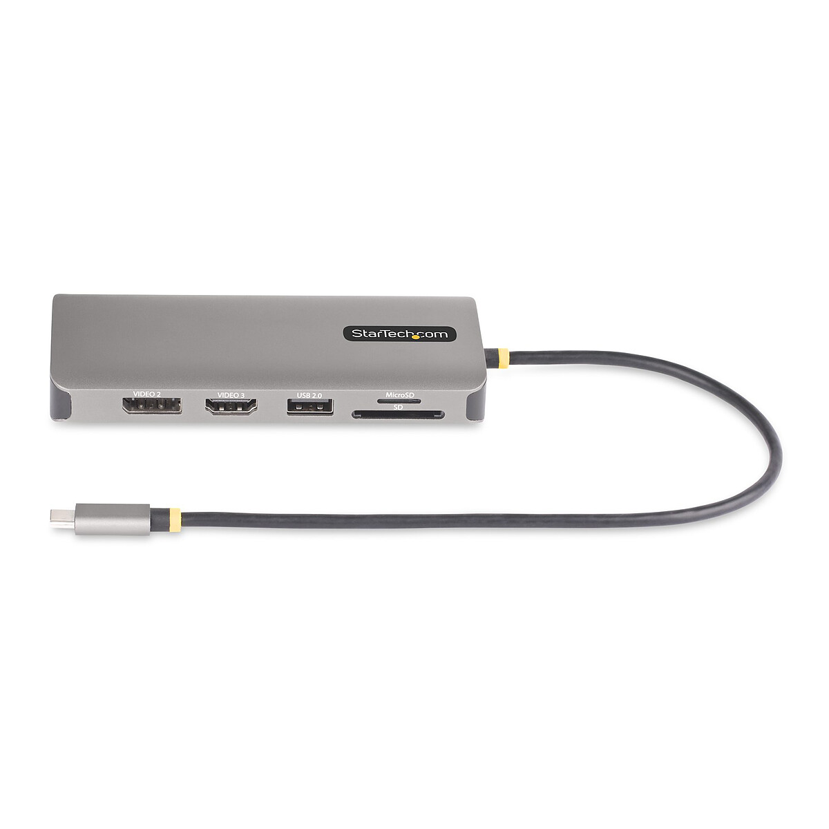 StarTech.com Adaptateur Multiport USB C Triple Moniteur Double HDMI et DisplayPort 4K 60Hz + 4K 30Hz Adaptateur USB C Hub USB 4 Ports PD Pass Through GbE Lecteurs de Cartes SDMicroSD Neuf - vue 5