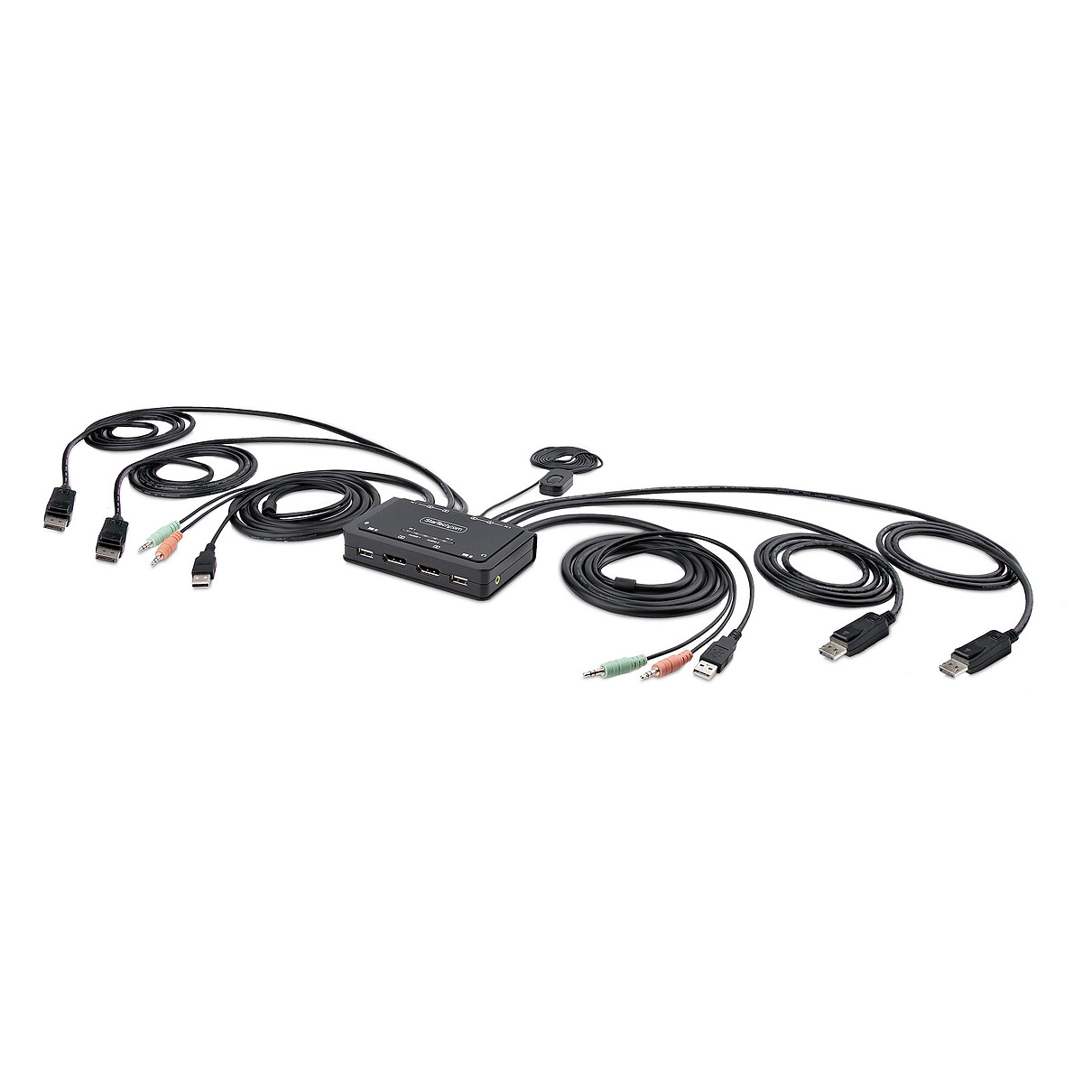 StarTech.com KVM Switch USB-A DisplyPort 2 ports 4K 60Hz avec Hub 2 ports USB 2.0