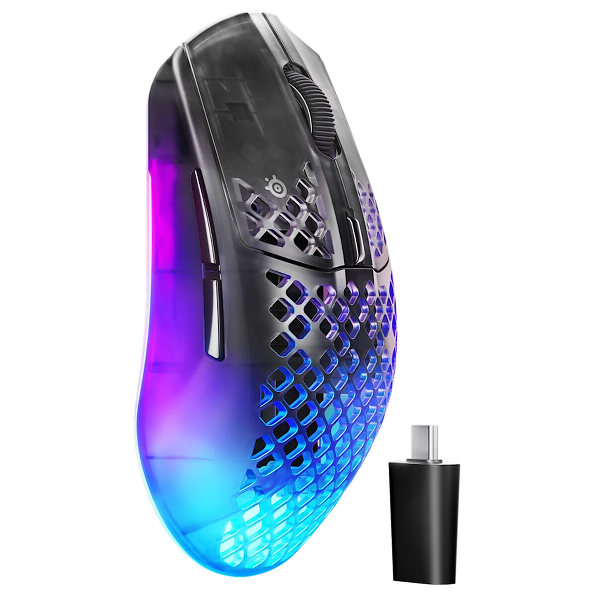 Souris SteelSeries Aerox 3 Wireless Gen 2 – Sans Fil, 26000 DPI - vue 3