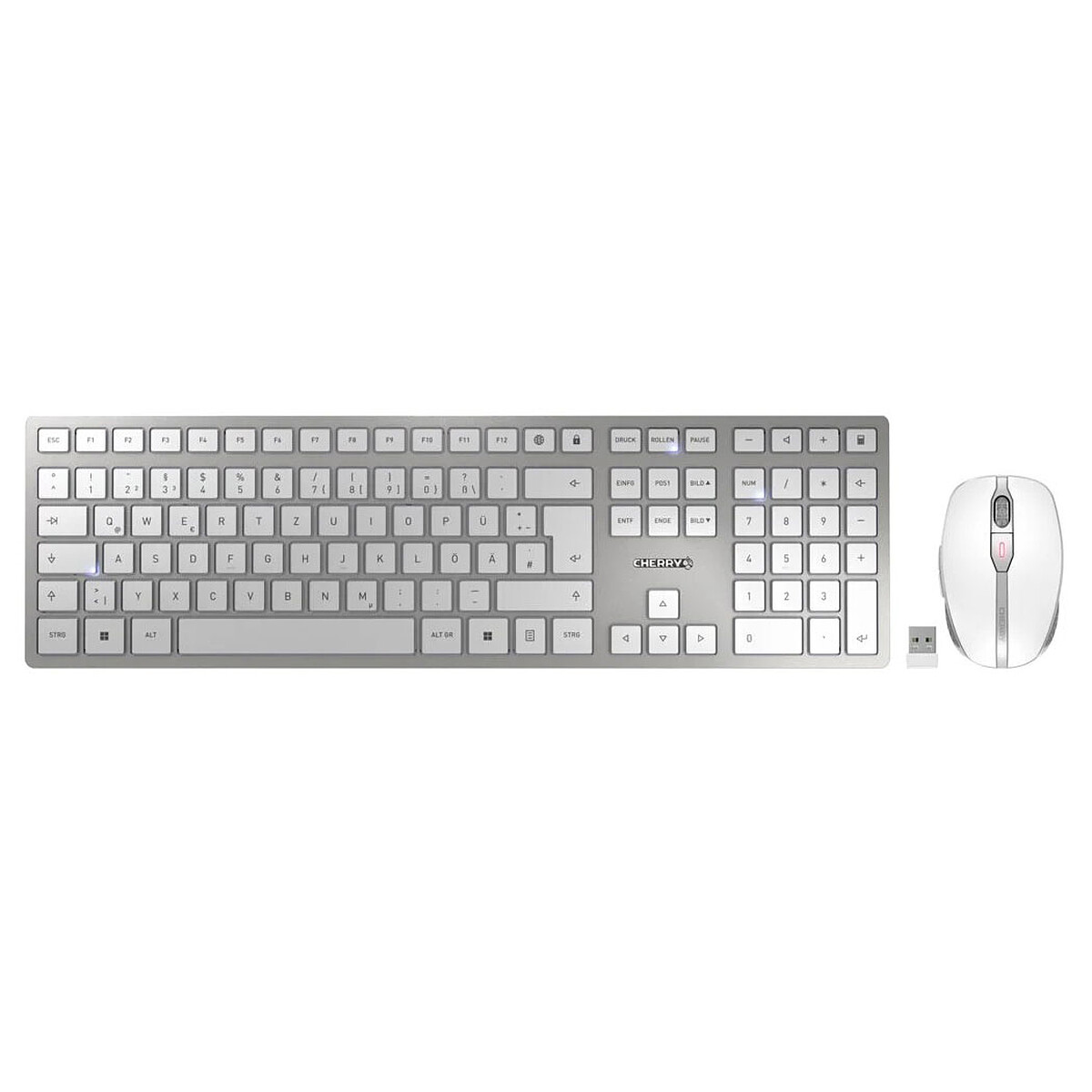 Cherry DW 9100 Slim Blanc/Argent