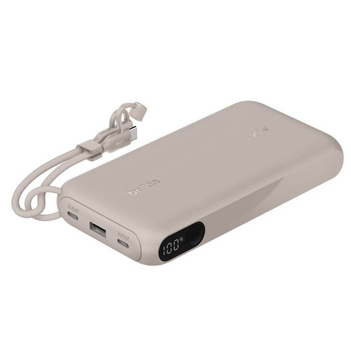 Belkin BoostCharge Powerbank 20K avec Ecran (Sable)