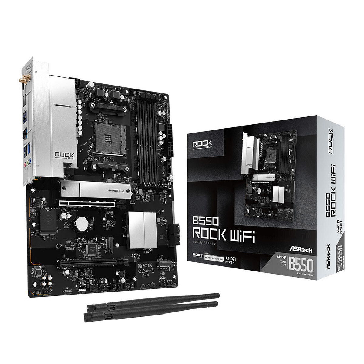 ASRock B550 Rock WiFi - vue 2