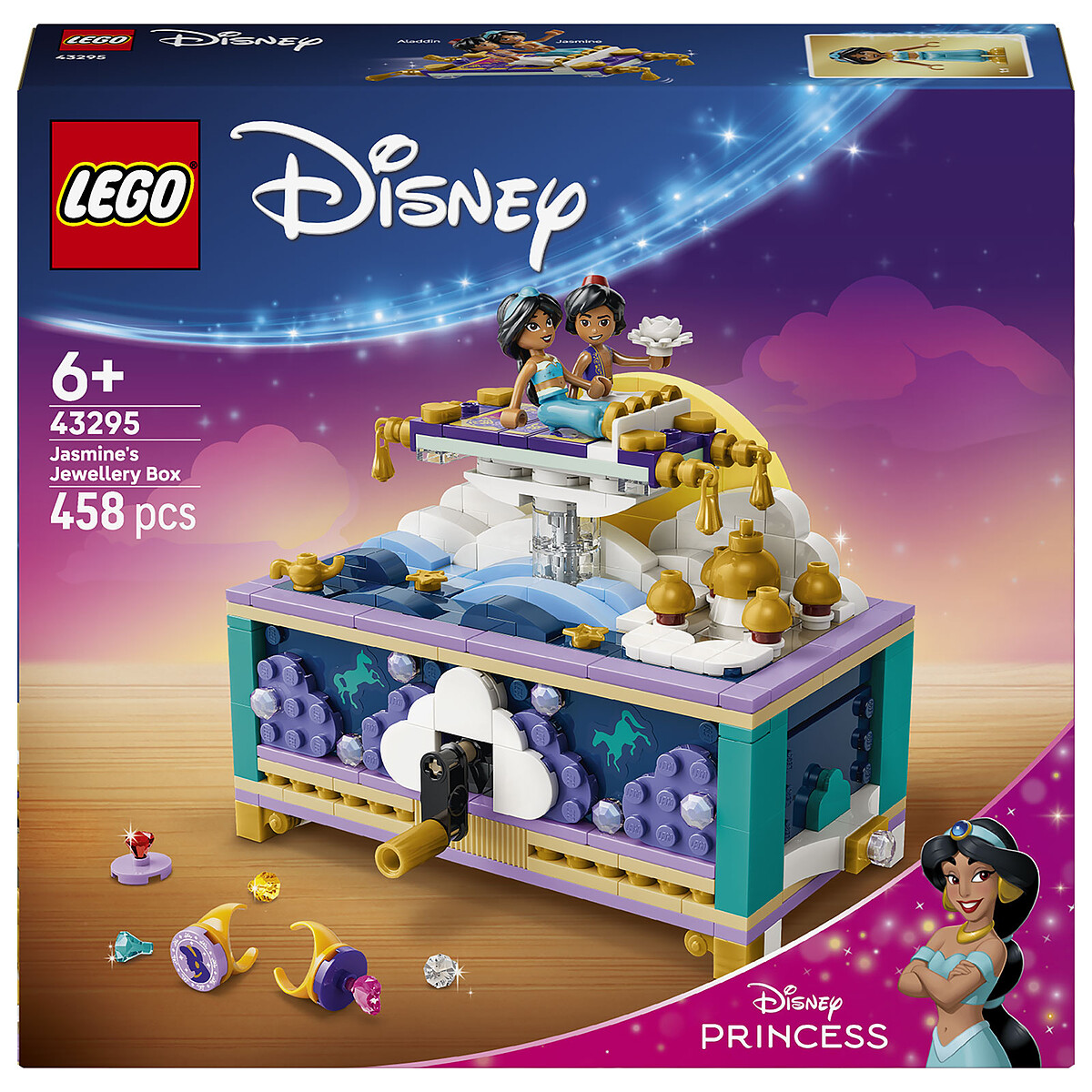 LEGO Disney 43295 La Boîte à Bijoux de Jasmine