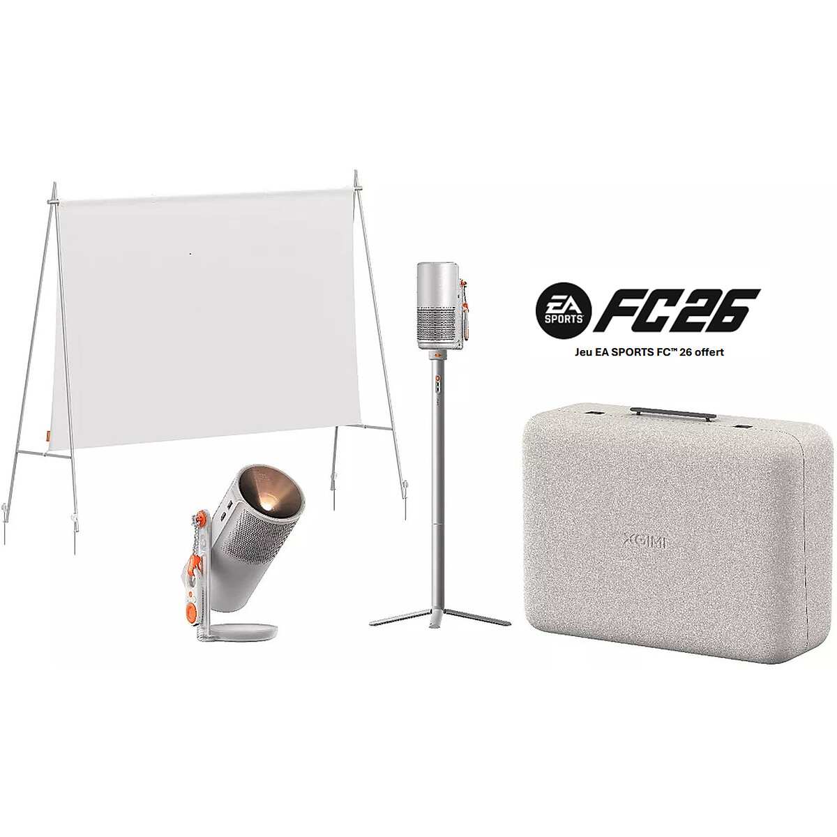 Pack Coupe de Monde Vidéoprojecteur Xgimi MoGo 4 Google TV + Ecran + Pied avec batterie + 4 Filtres créatifs + Malette de transport + Jeu FC26 offert - vue 4