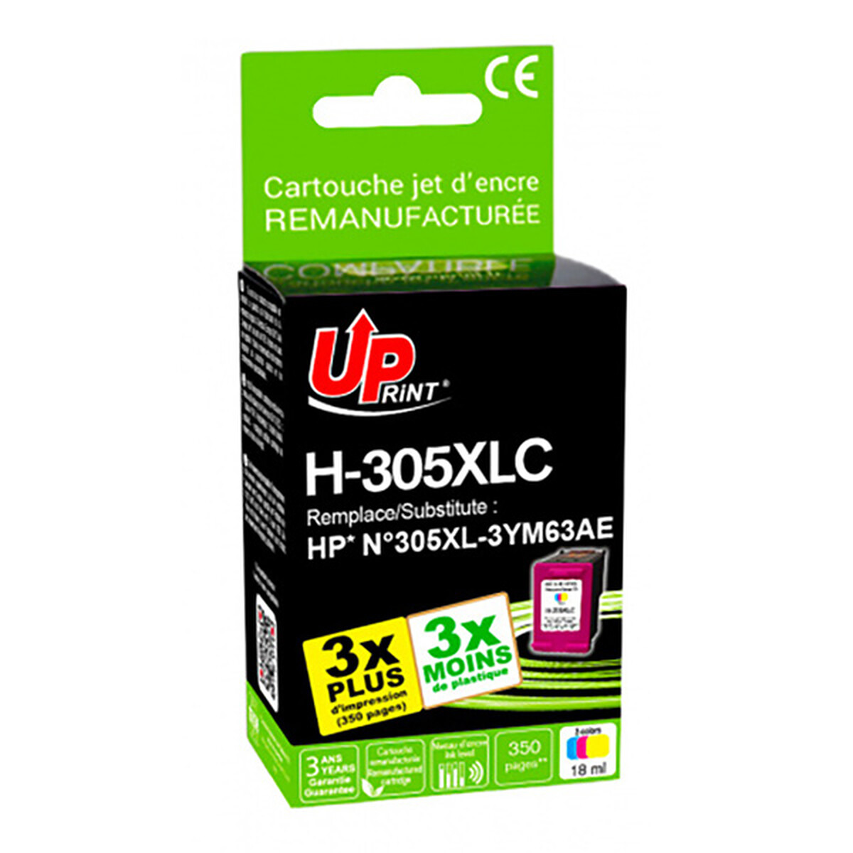 Cartouche encre UPrint compatible HP 305 couleur Neuf - vue 2