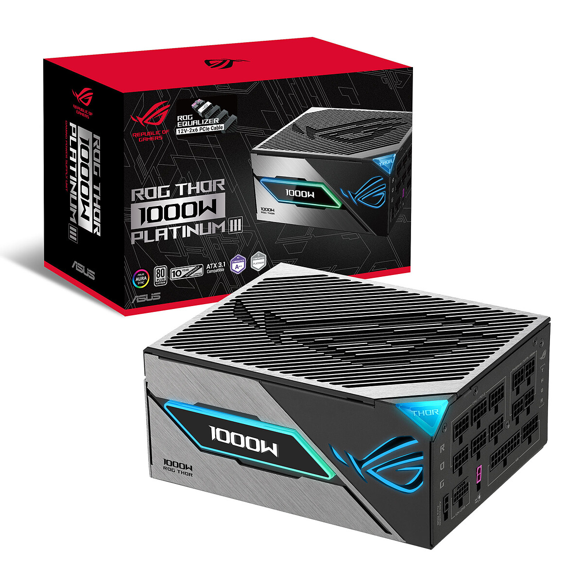 Source d'alimentation ASUS ROG THOR 1000P3 80 PLUS Platinum modulaire - vue 2