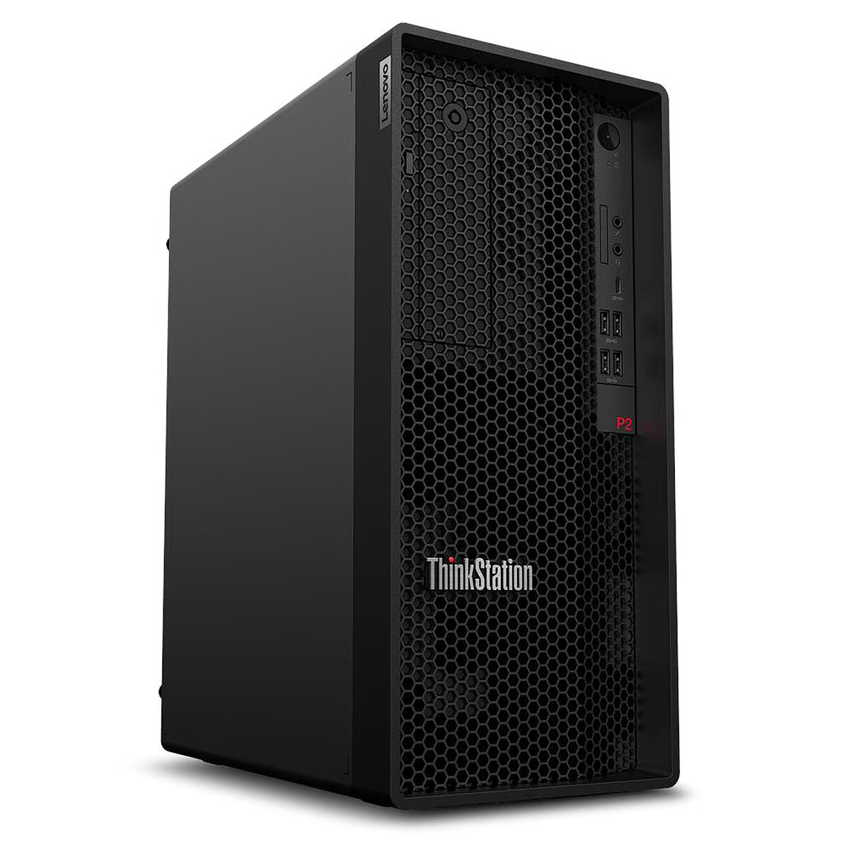Lenovo ThinkStation P2 Tower Gen 2 30JQ Core Ultra 7 265 RAM NVIDIA GeForce RTX 5060 / Intel Graphics AZERTY - vue 2
