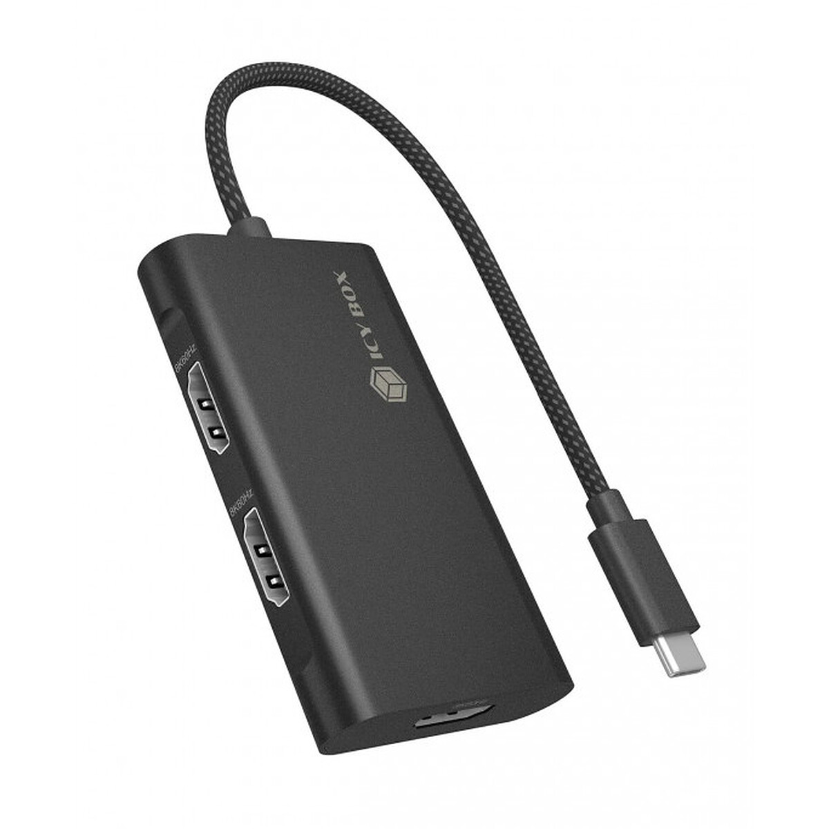 Hub ICY BOX 3 ports HDMI 10 Gbps USB 3.2 Gen 2 IB AD1030 C câble 20 cm - vue 2