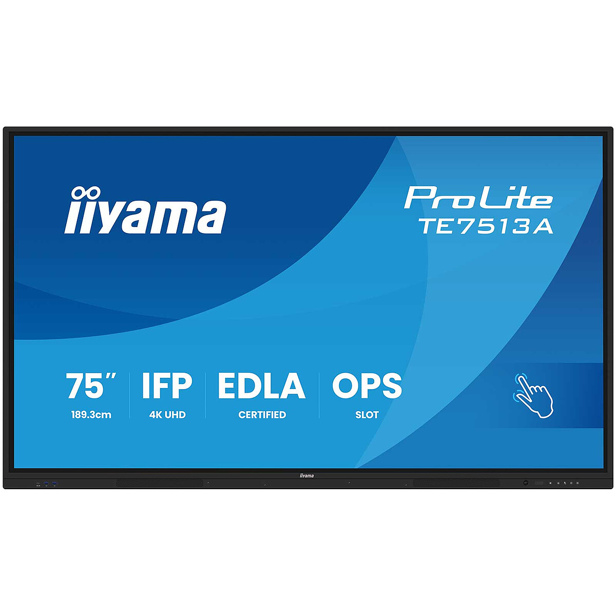 Écran interactif iiyama ProLite TE7513A B3AG 75 4K UHD Android 14 - vue 3
