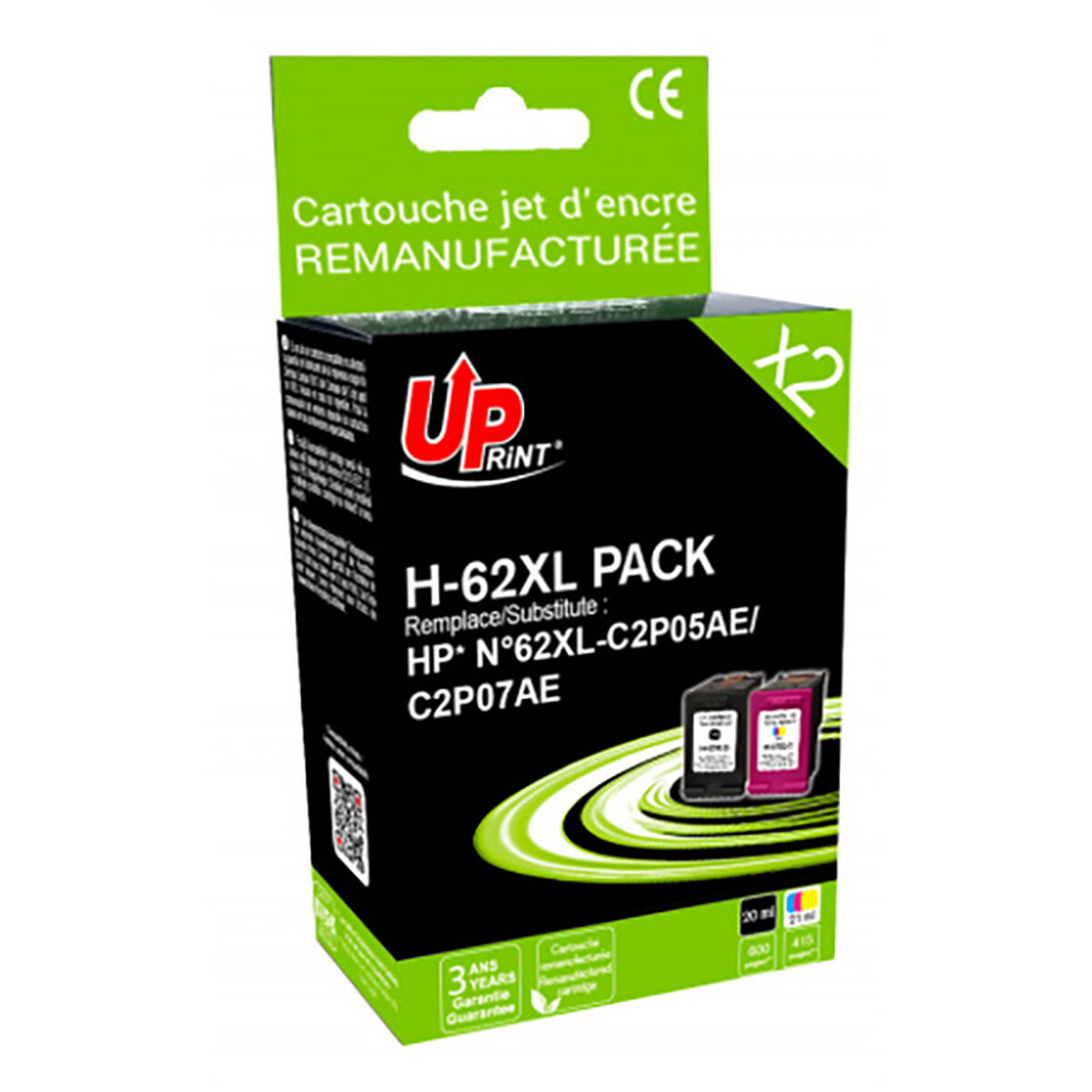 Pack UPrint compatible HP 21XL22XL Neuf - vue 2