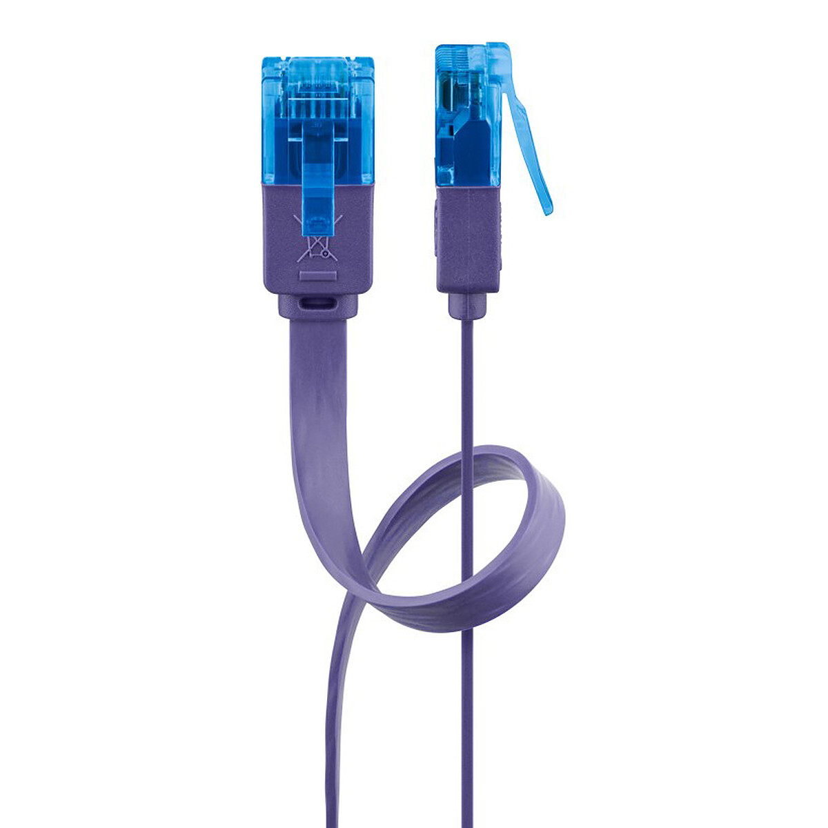 Goobay Câble RJ45 Plat Cat 6a U/UTP 0.5 m (Violet)
