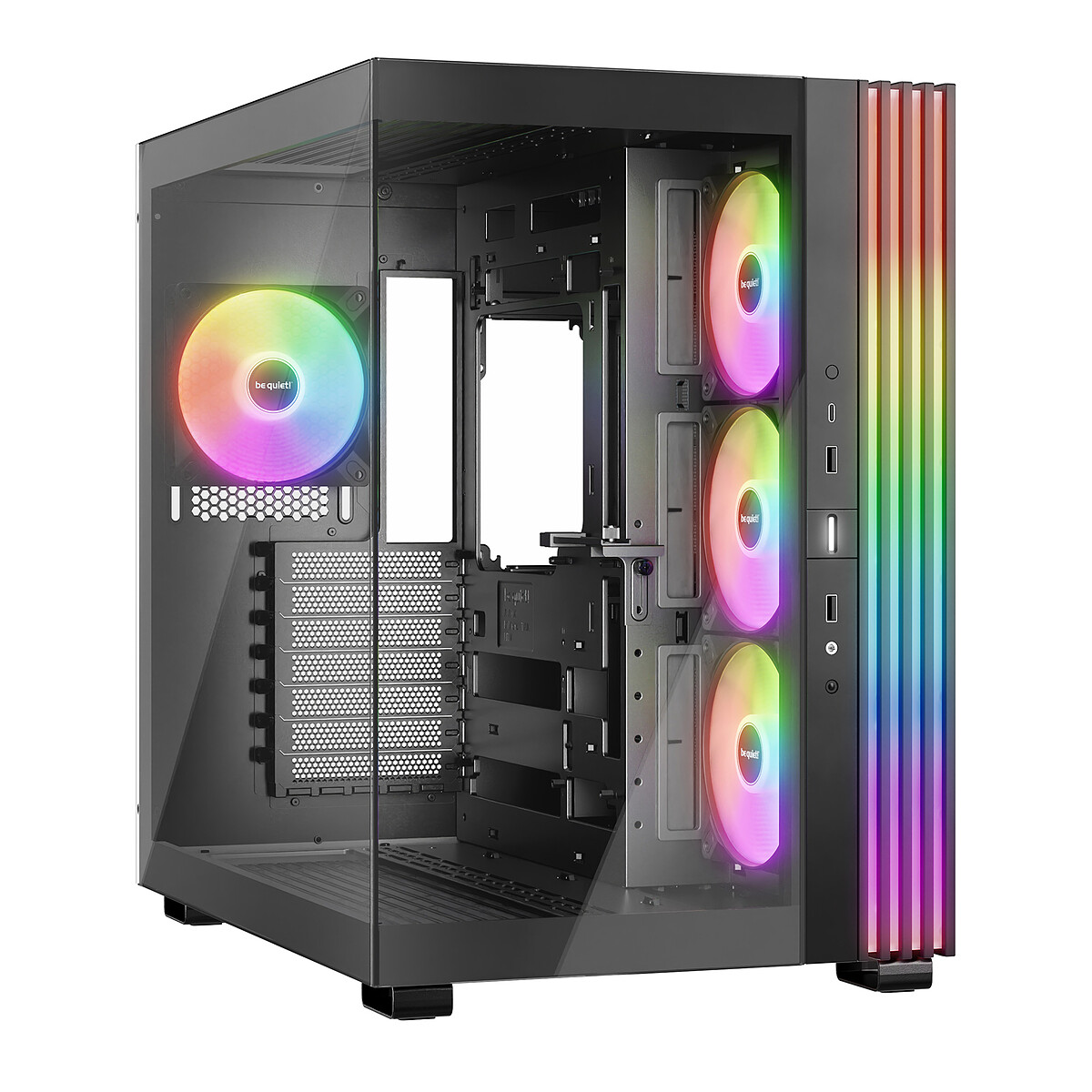 Be Quiet! Light Base 600 LX Boîtier PC ARGB vitré, Mini ITX / Micro ATX / ATX, 4 ventilateurs Light Wings 120 mm PWM