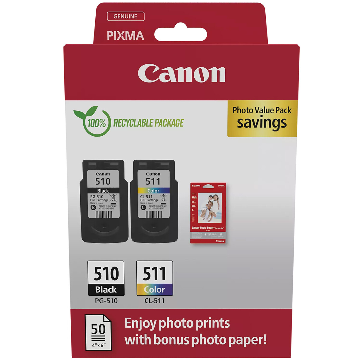 Canon PG-510/CL-511 - Multipack (Noir et Couleur)