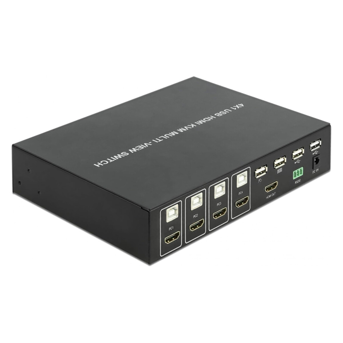 Switch KVM DELOCK Multivista 4 en 1 4 Ports HDMI USB 2.0 Couleur - vue 2